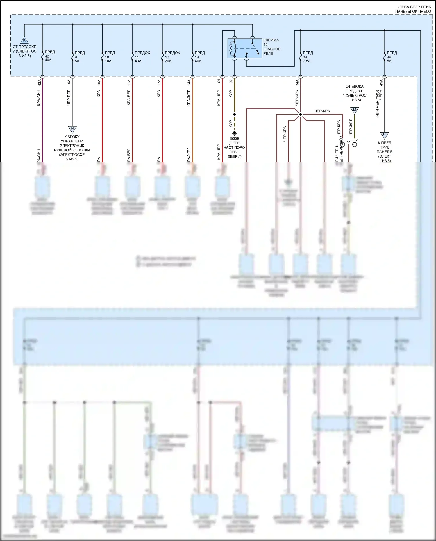 Atlas Volkswagen I (2017-2020): Электросхема блока предохранителей реле (4 из 5) 