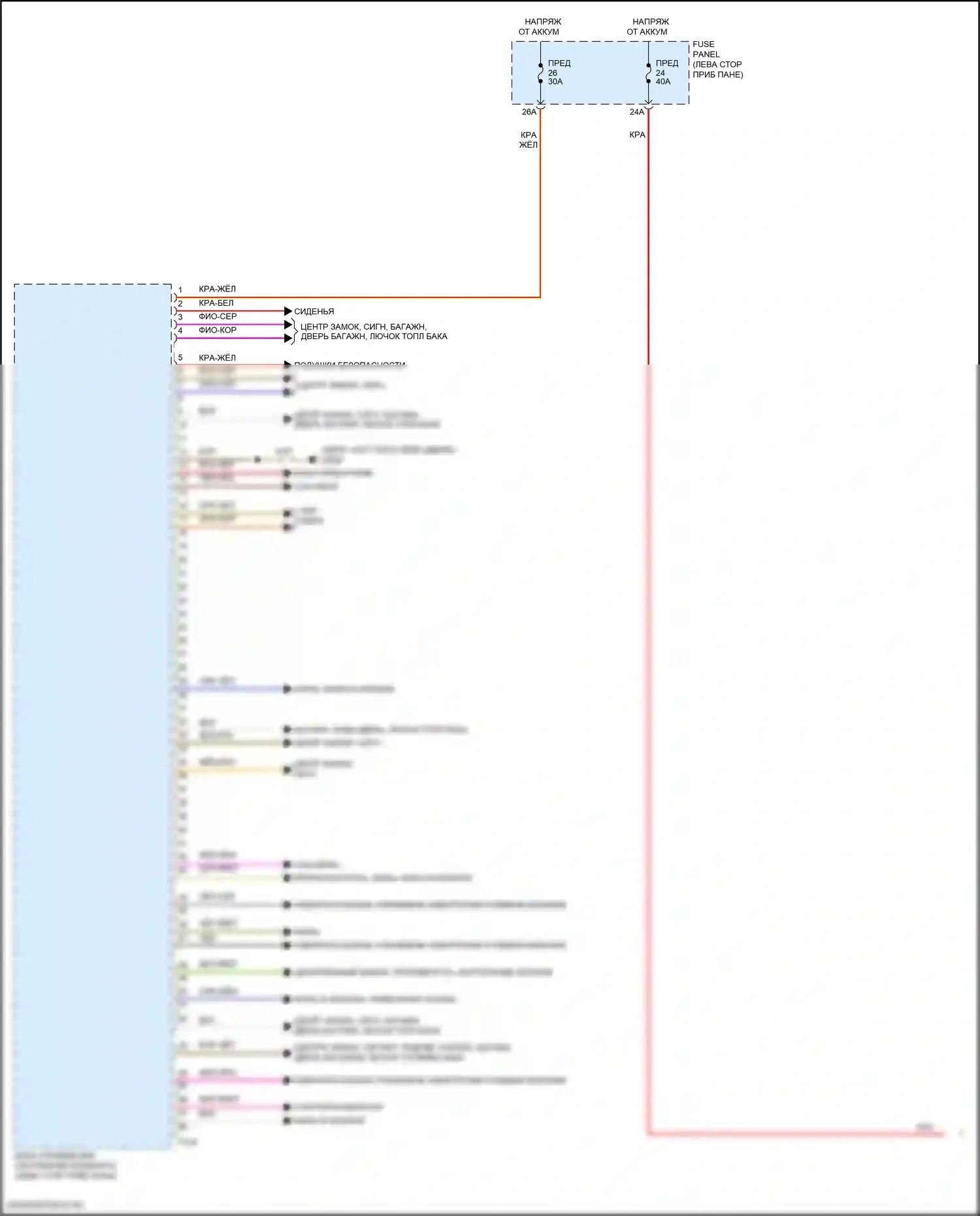 Atlas Volkswagen I (2017-2020): Электросхема блока управления системами комфорта (1 из 2) 