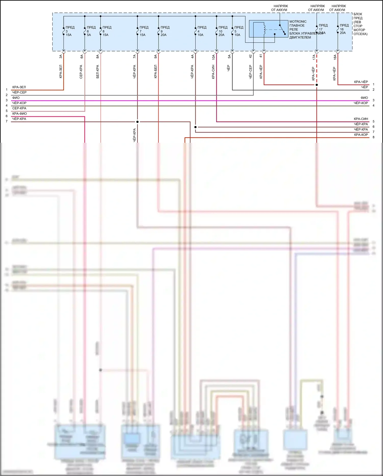 Atlas Volkswagen I (2017-2020): Электросхема двигателя 2.0л турбо (2 из 8) 