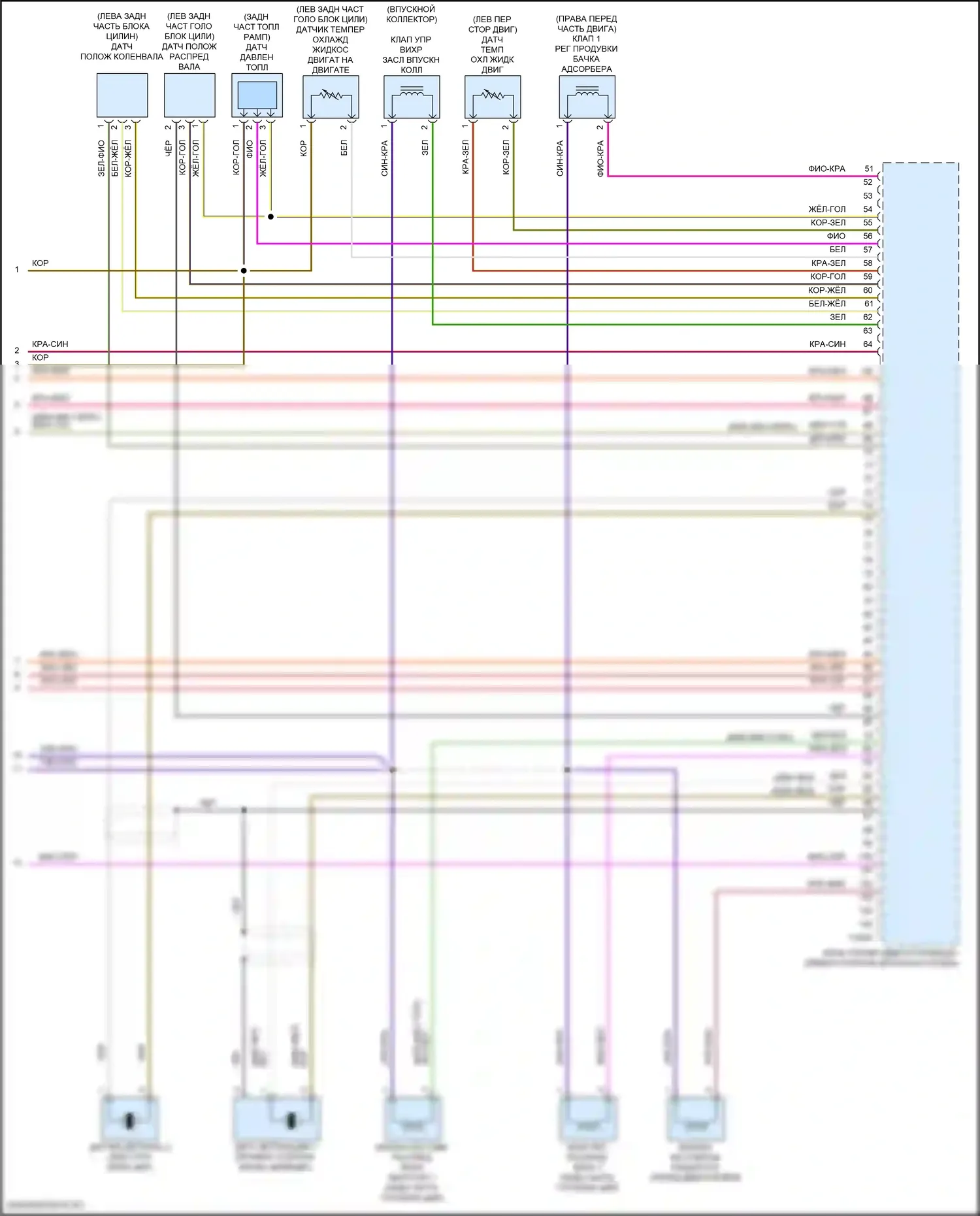 Atlas Volkswagen I (2017-2020): Электросхема двигателя 3.6л (7 из 7) 