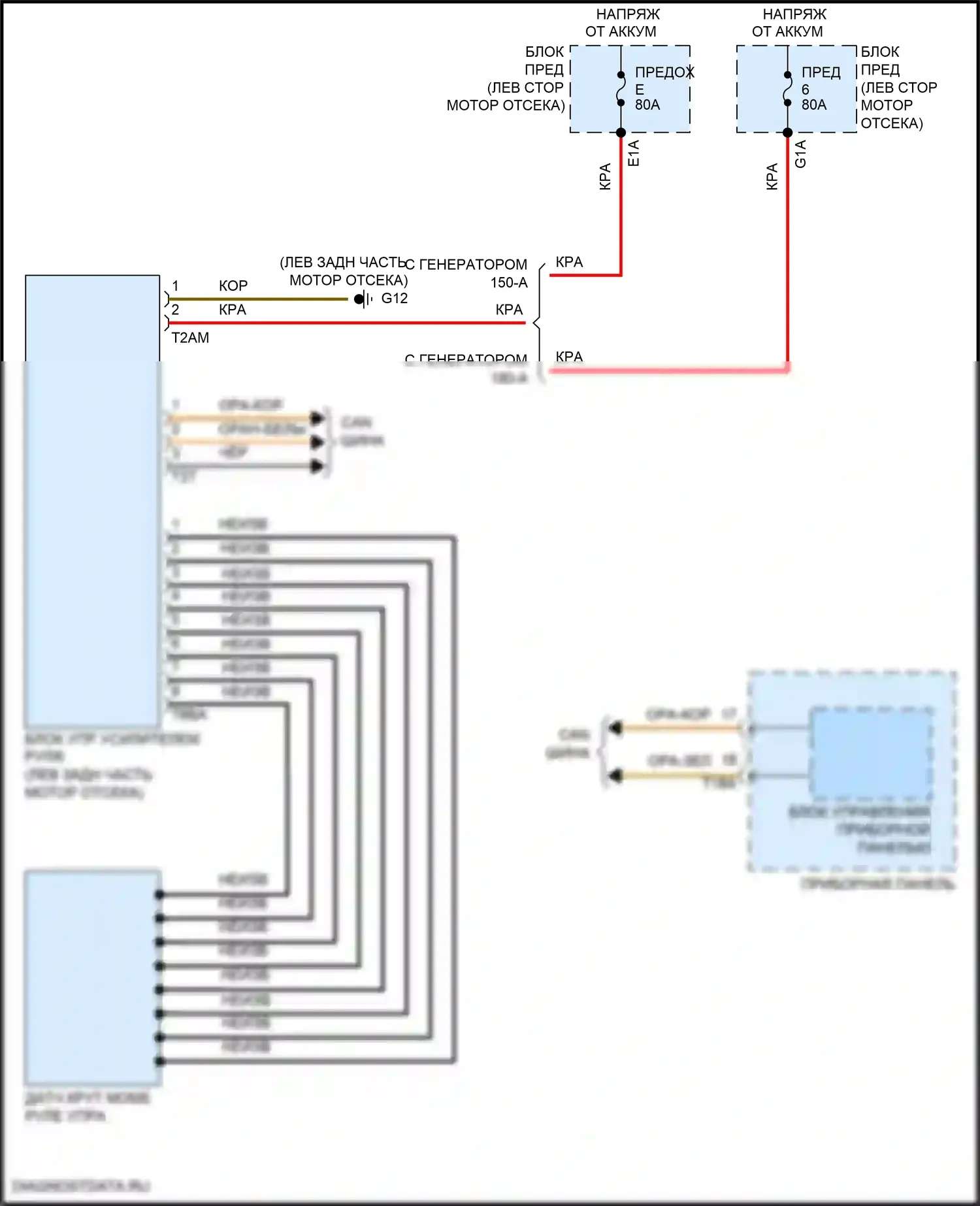 Atlas Volkswagen I (2017-2020): Электросхема электроусилителя руля 
