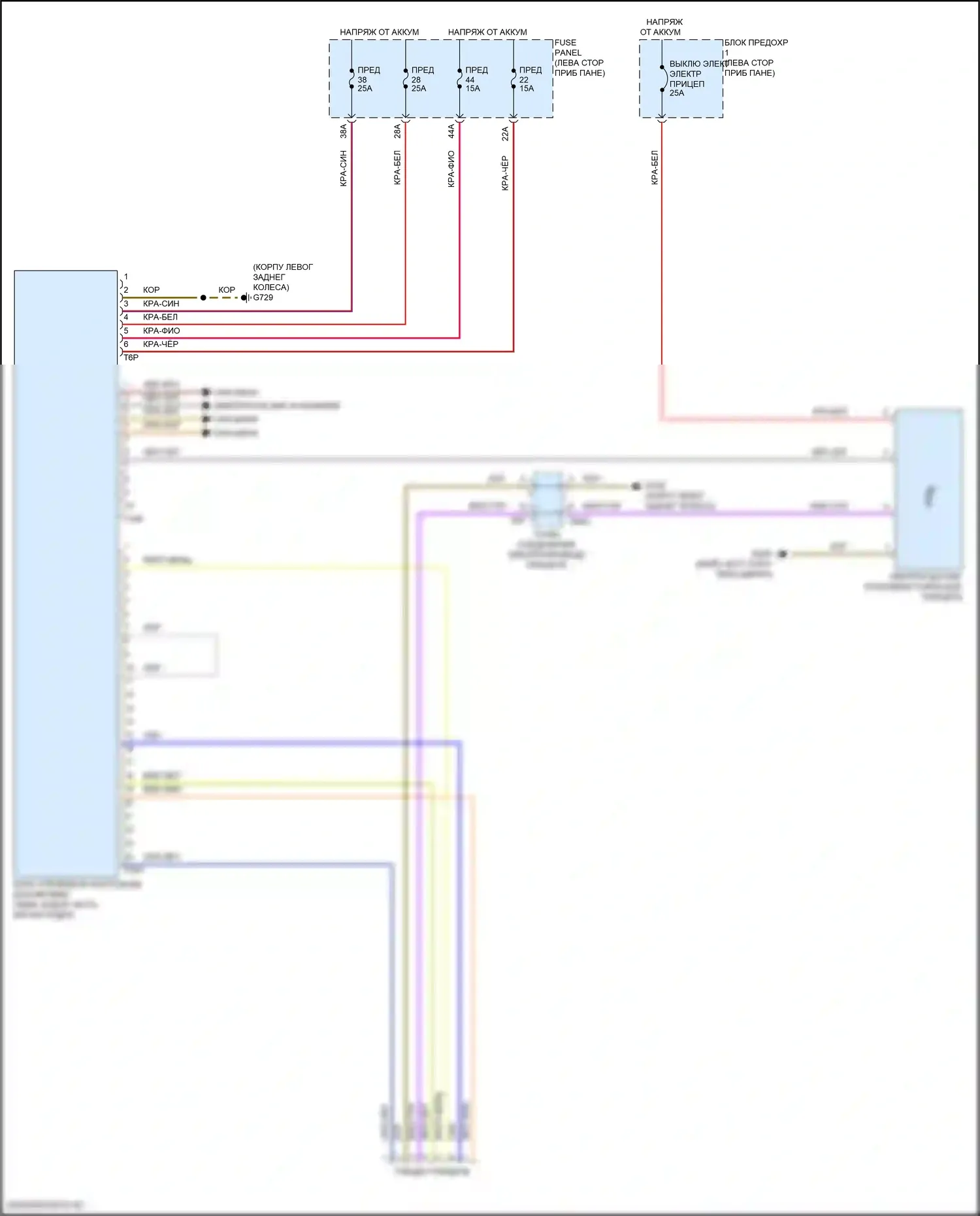Atlas Volkswagen I (2017-2020): Электросхема буксировки прицепа 