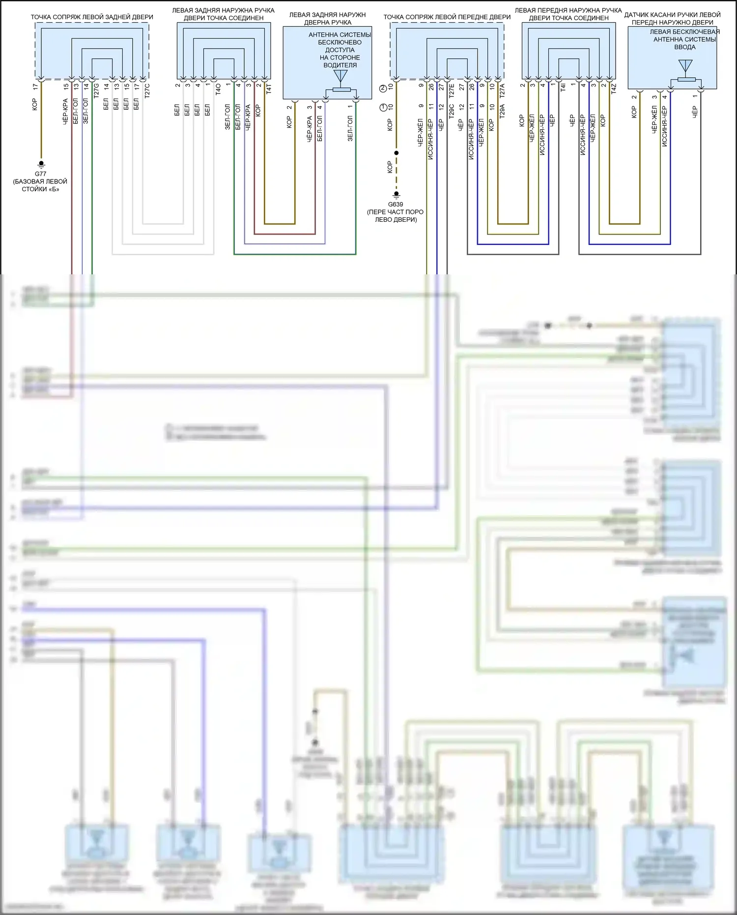 Atlas Volkswagen I (2017-2020): Электросхема системы бесключевого доступа (2 из 2) 