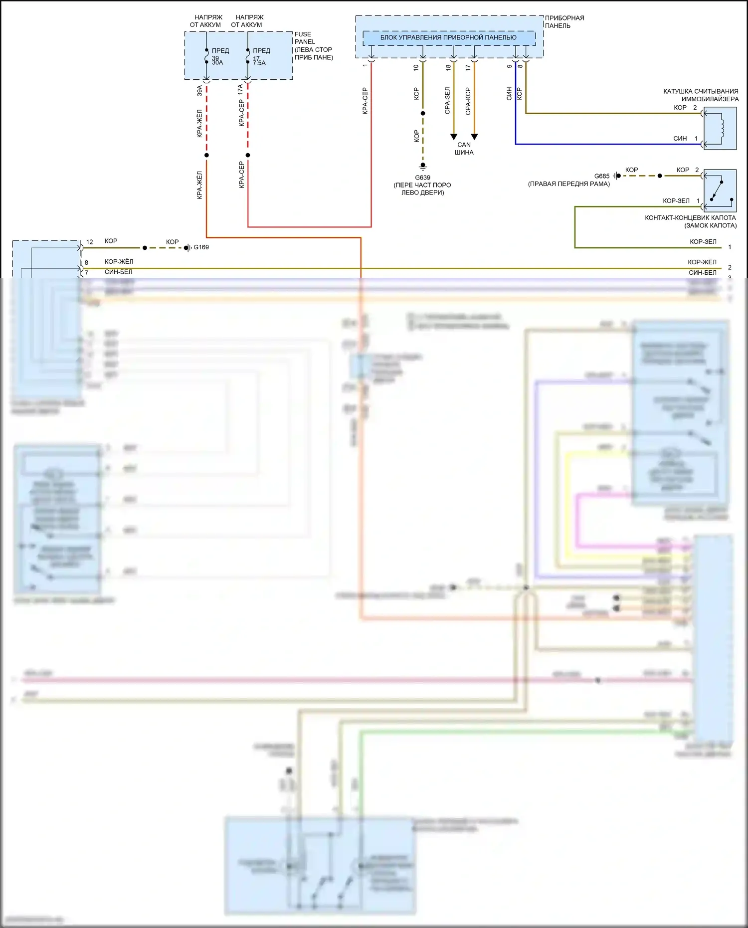 Atlas Volkswagen I (2017-2020): Электросхема защиты от взлома (2 из 3) 