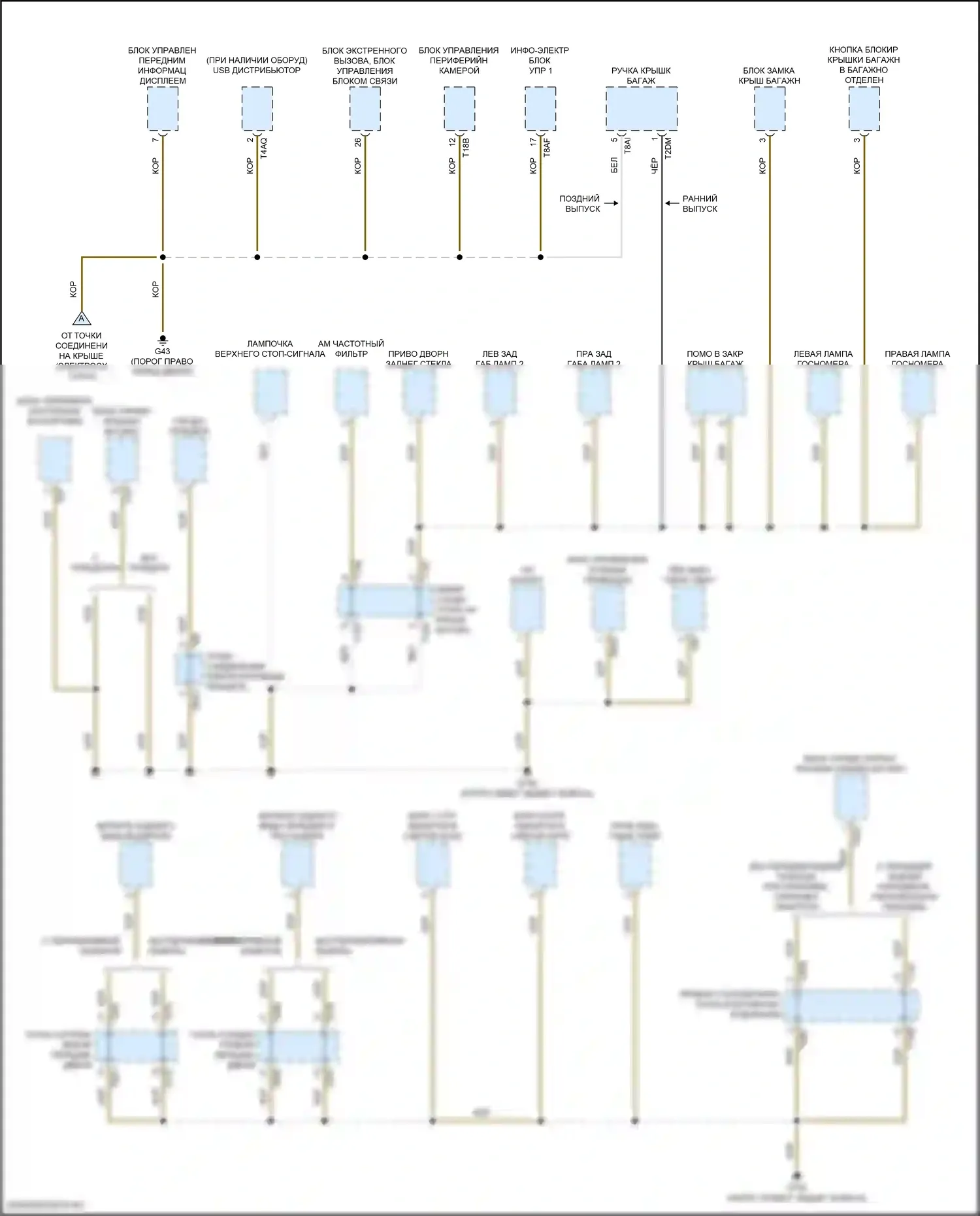 Atlas Volkswagen I (2017-2020): Электросхема точек подключения масс (5 из 5) 