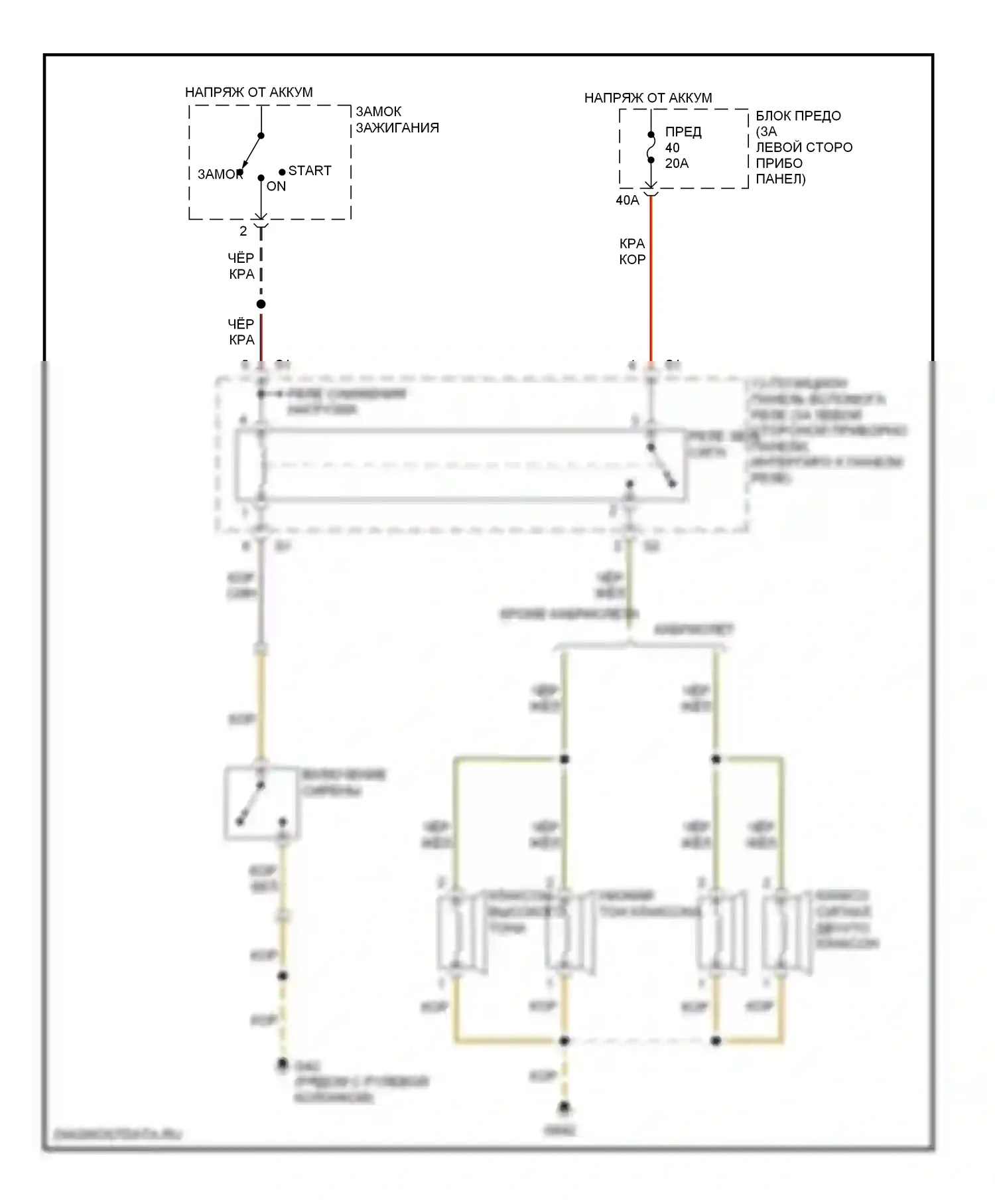 Beetle Volkswagen A4 рестайлинг (2005-2011): Электросхема клаксона 