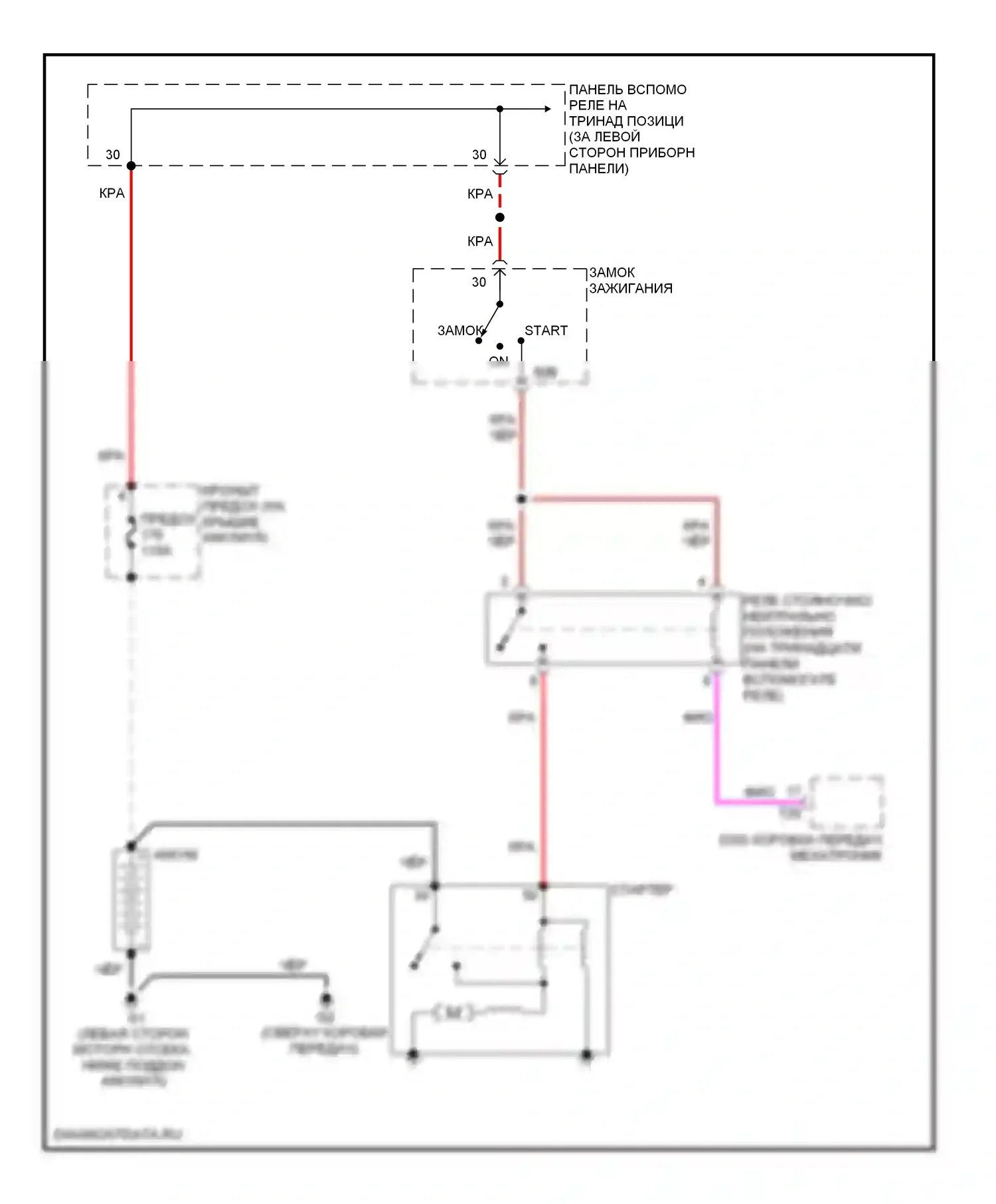 Beetle Volkswagen A4 рестайлинг (2005-2011): Электросхема стартера, автоматическая коробка передач dsg 