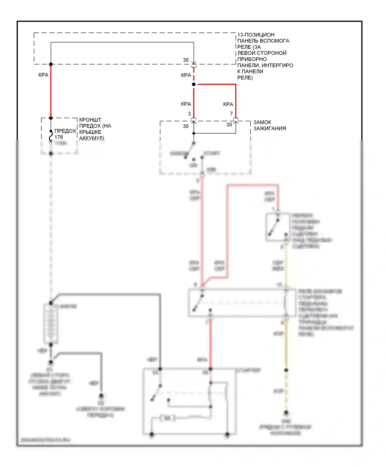 Beetle Volkswagen A4 рестайлинг (2005-2011): Электросхема стартера, механическая коробка передач код двигателя бит/с 