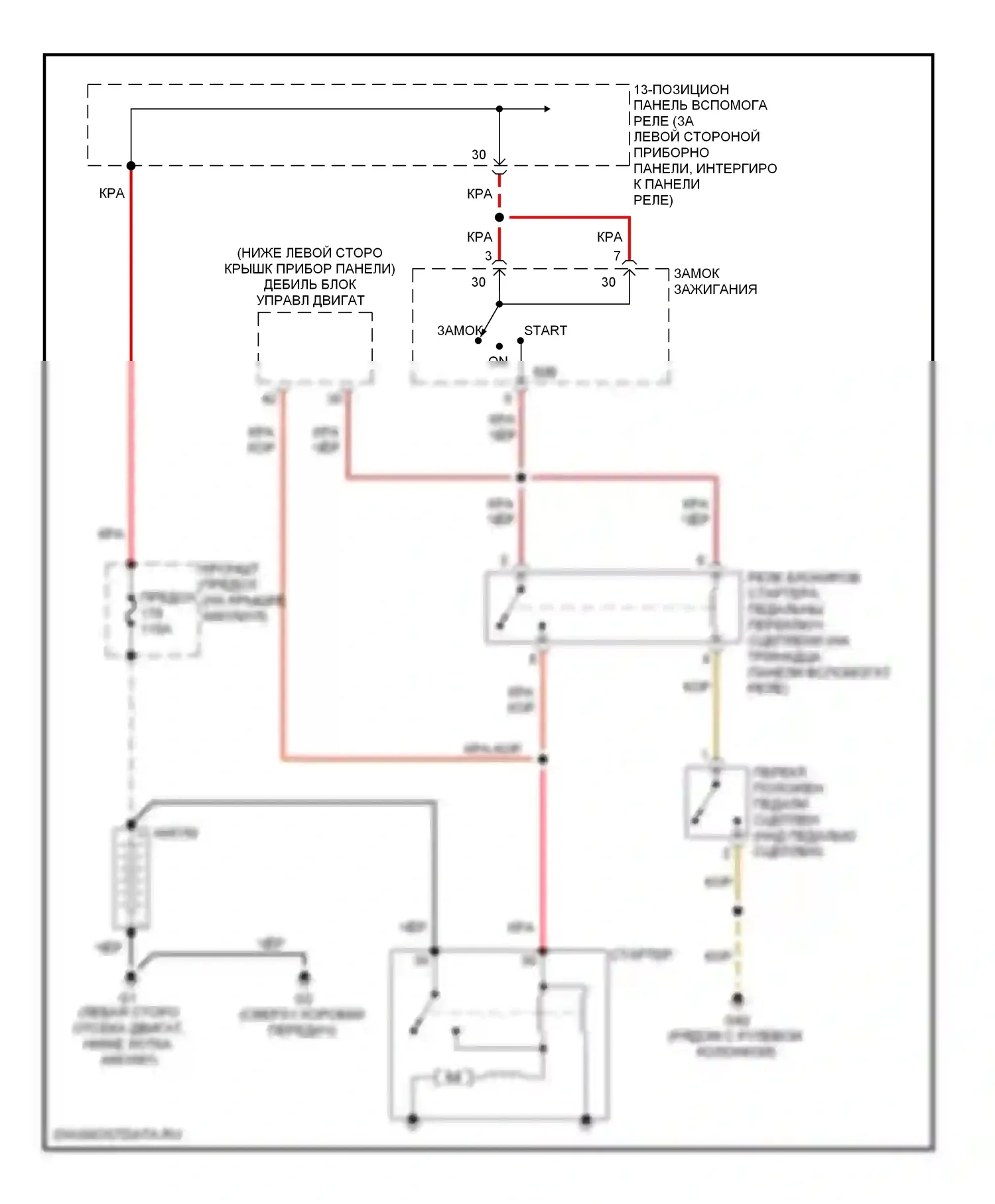 Beetle Volkswagen A4 рестайлинг (2005-2011): Электросхема стартера, ручная коробка передач код двигателя bpr 