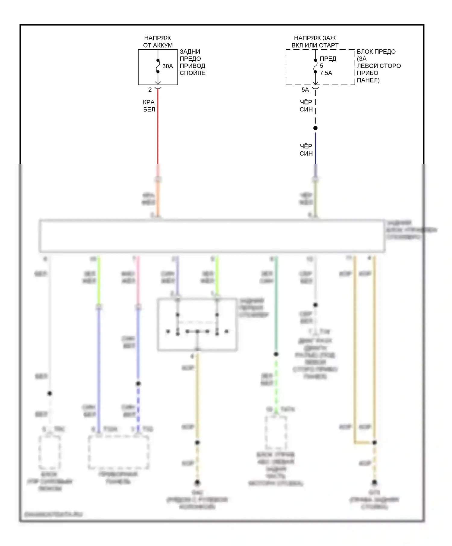 Beetle Volkswagen A4 (1997-2005): Электросхема активных управление кузовом и подвеской 