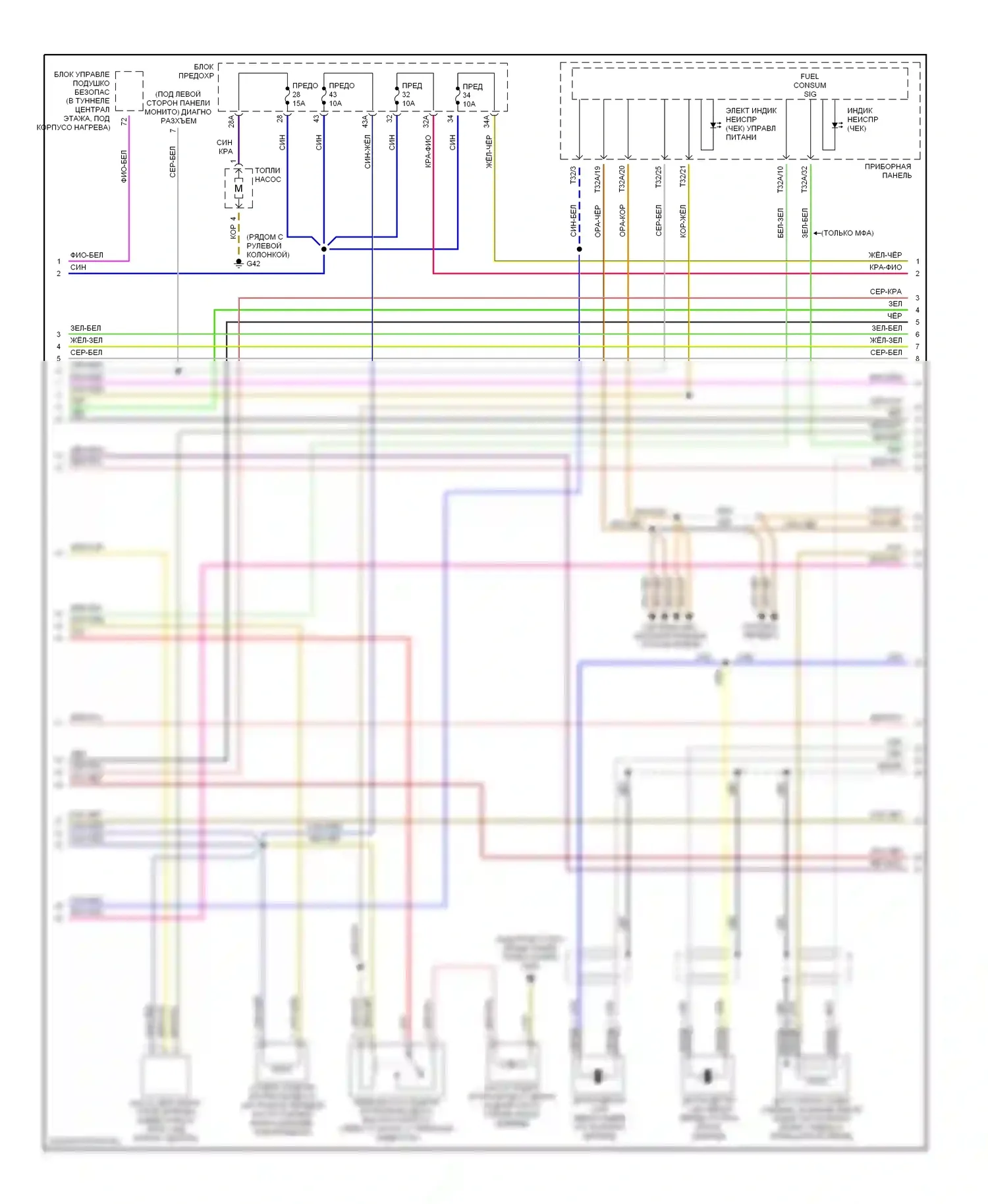 Beetle Volkswagen A4 (1997-2005): Электросхема двигателя 1.8л турбо (2 из 3) 