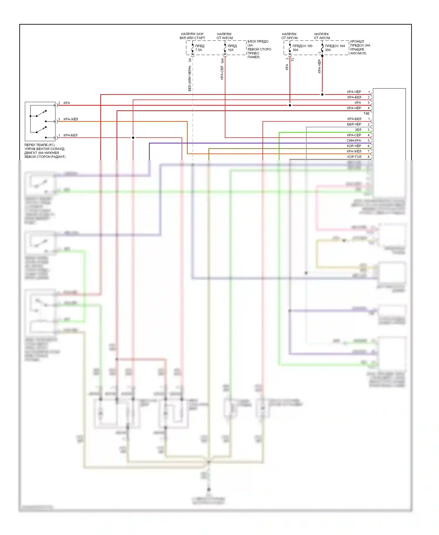 Beetle Volkswagen A4 (1997-2005): 1,8л турбо, электросхема вентилятора охлаждения 
