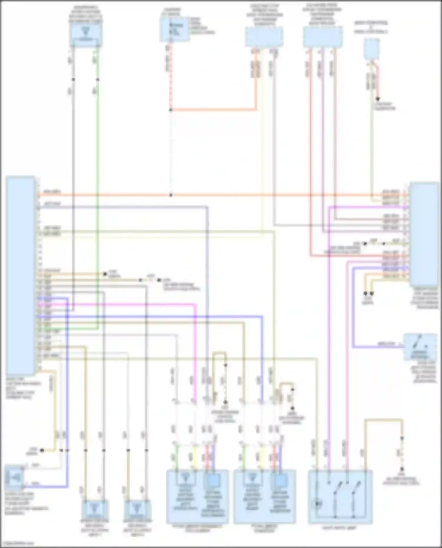 Электросхема подключения блока управления систем комфорта для Volkswagen Beetle A5 (2011-2019)
