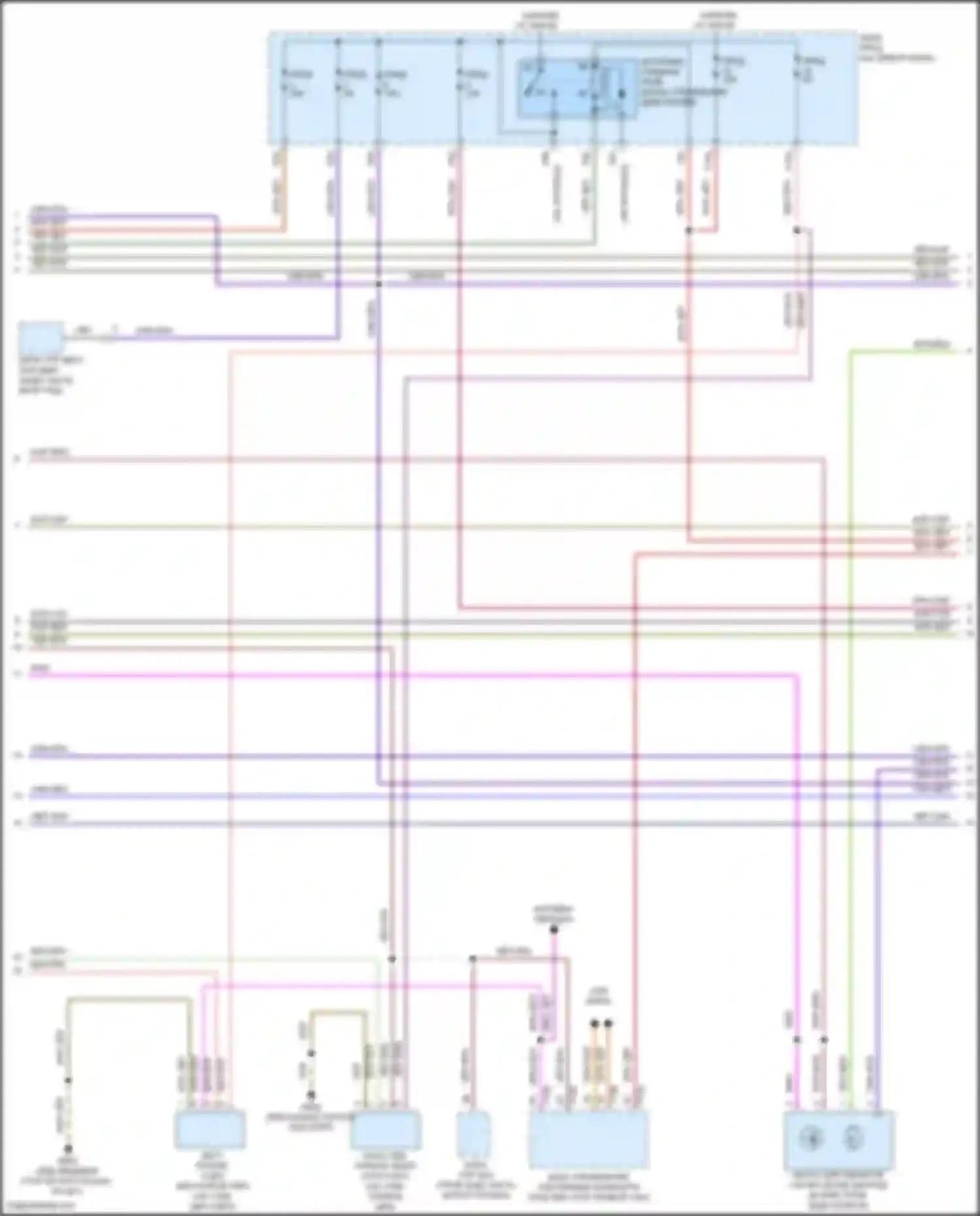 Электросхема подключения блока управления систем комфорта для Volkswagen Beetle A5 (2011-2019)