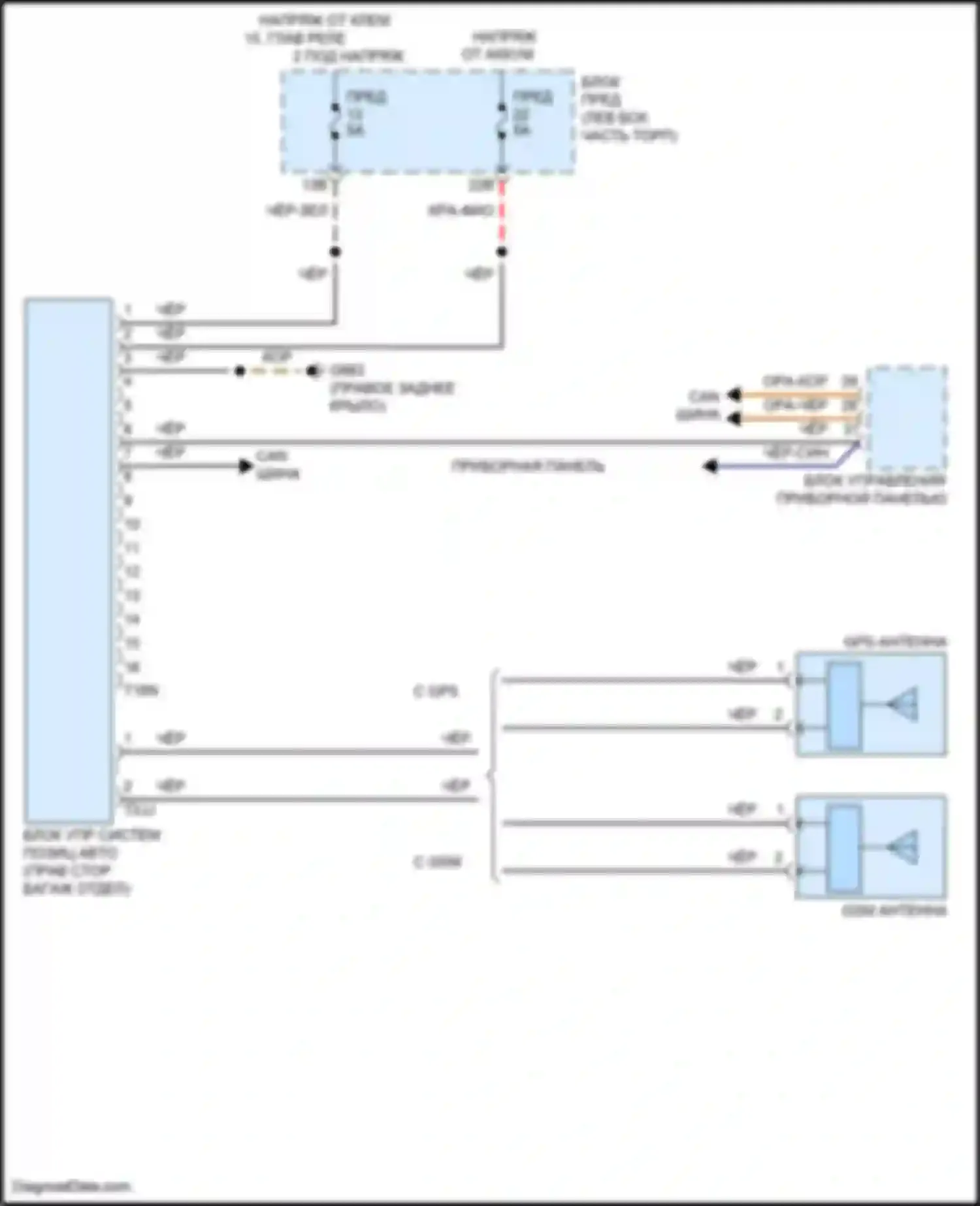 Электросхема подключения can шины для Volkswagen Beetle A5 (2011-2019)