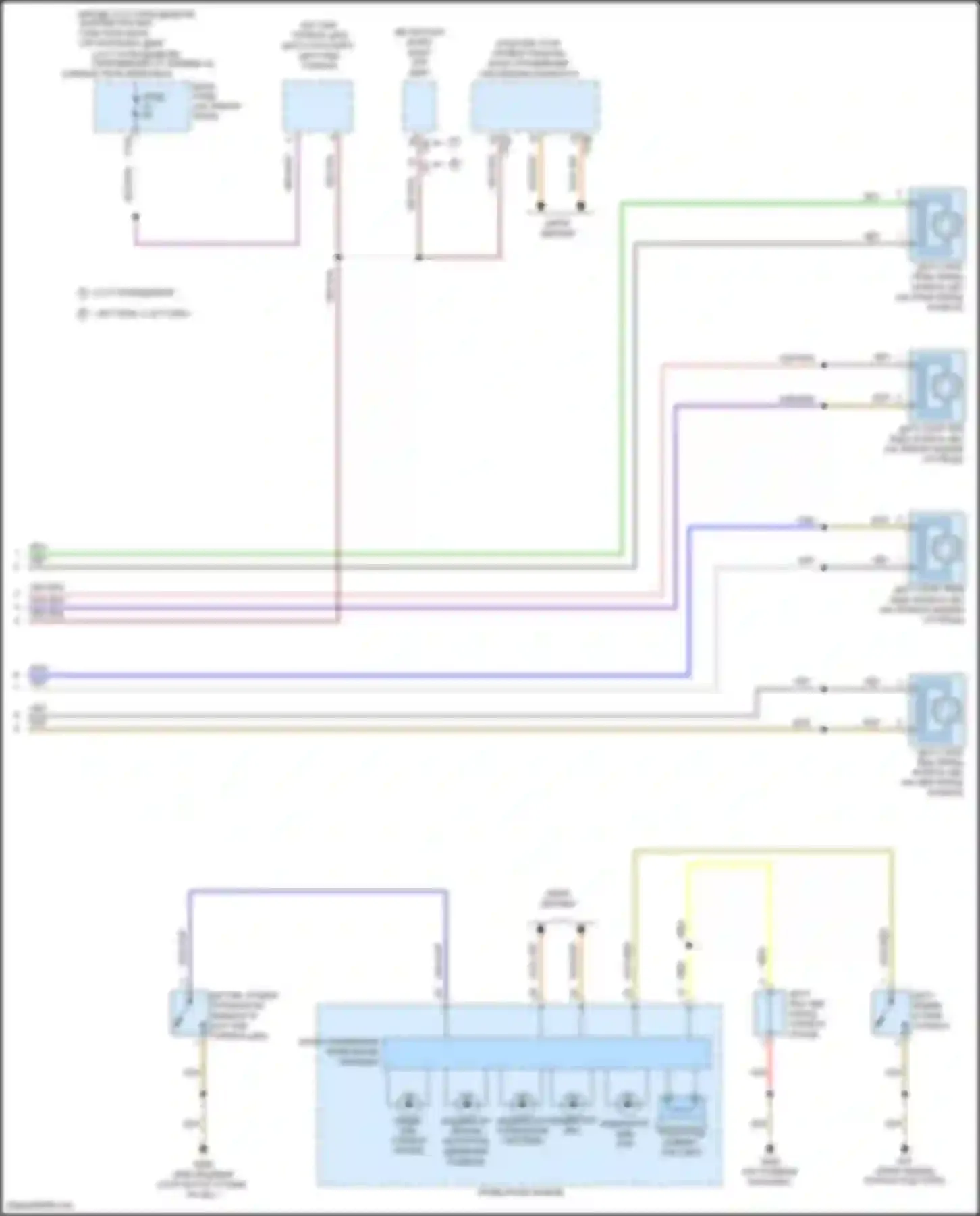 Электросхема подключения датчика износа левой передней тормозного колодок для Volkswagen Beetle A5 (2011-2019)