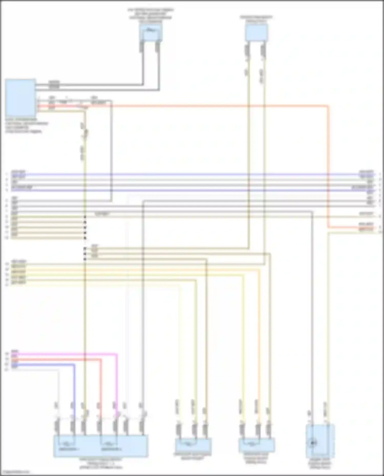 Электросхема подключения датчика ремня безопасности переднего пассажира для Volkswagen Beetle A5 (2011-2019)