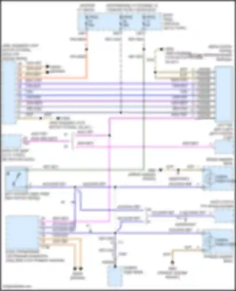 Электросхема подключения фиолетово-синего провода для Volkswagen Beetle A5 (2011-2019)