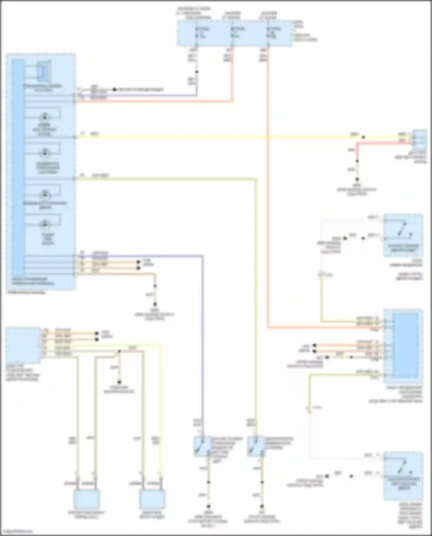 Электросхема подключения контакт-переключатель передней пассажирской двери для Volkswagen Beetle A5 (2011-2019)