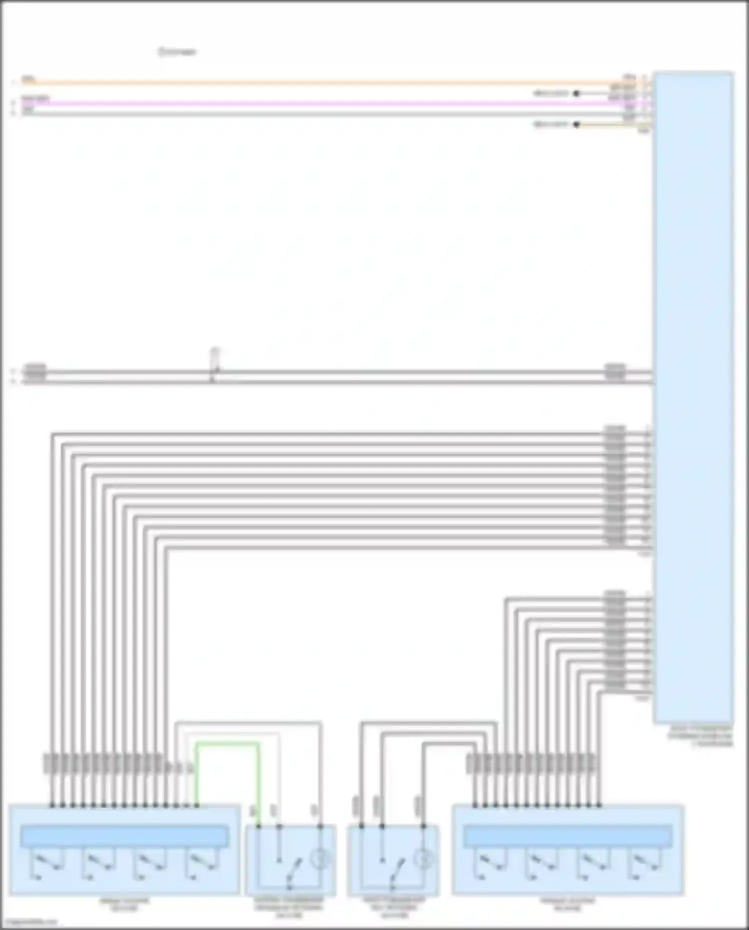 Электросхема подключения правых кнопки на руля для Volkswagen Beetle A5 (2011-2019)