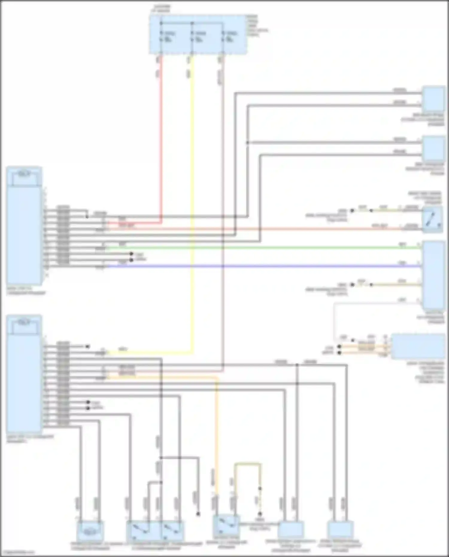 Электросхема подключения привода блокировки со складной крыши для Volkswagen Beetle A5 (2011-2019)