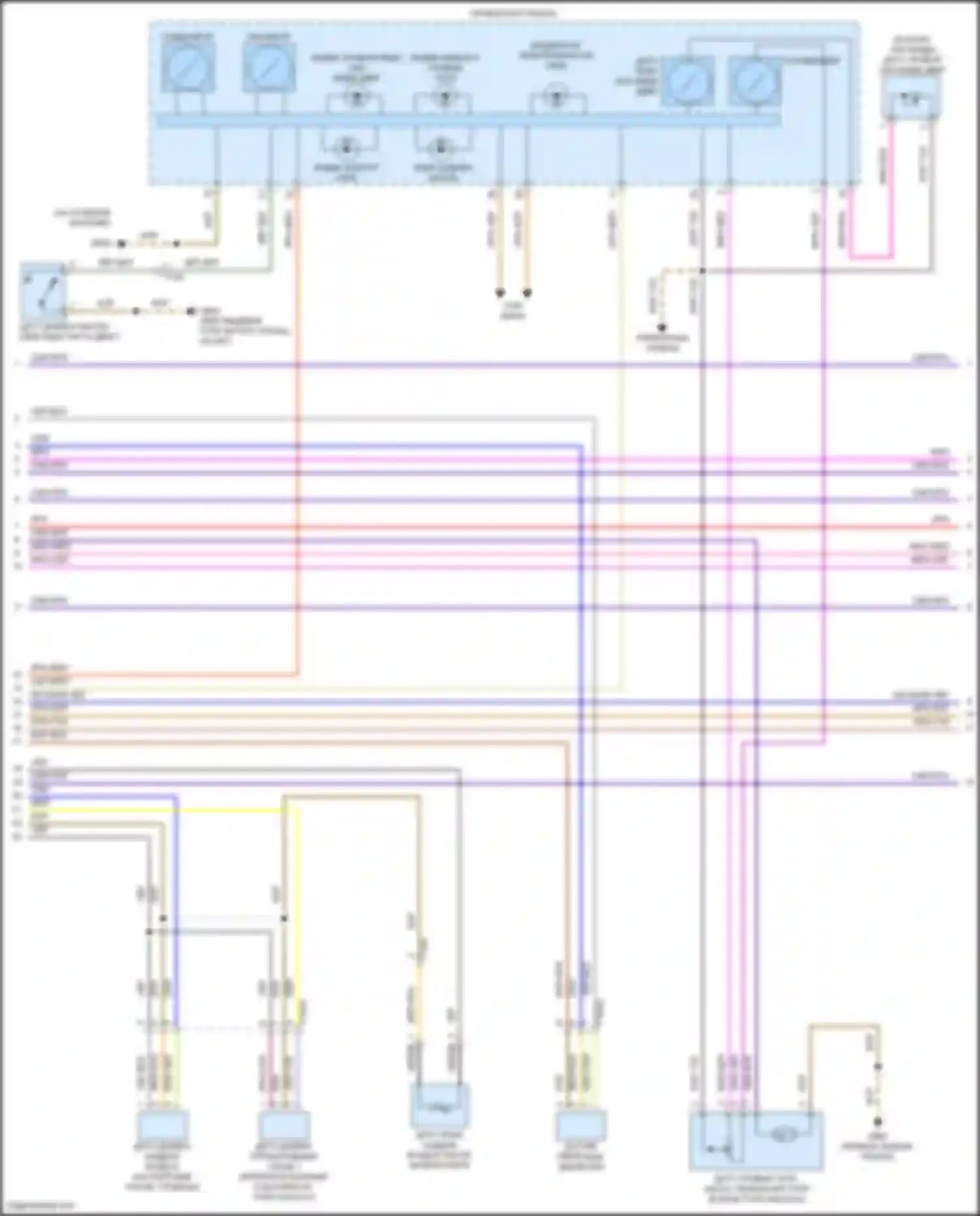 Электросхема подключения серо-желтого провода для Volkswagen Beetle A5 (2011-2019)