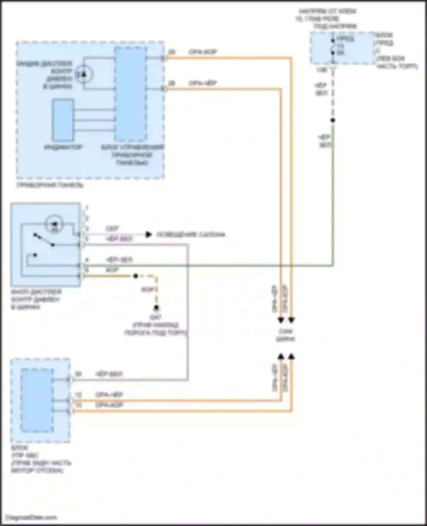 Электросхема подключения шины данных для Volkswagen Beetle A5 (2011-2019)