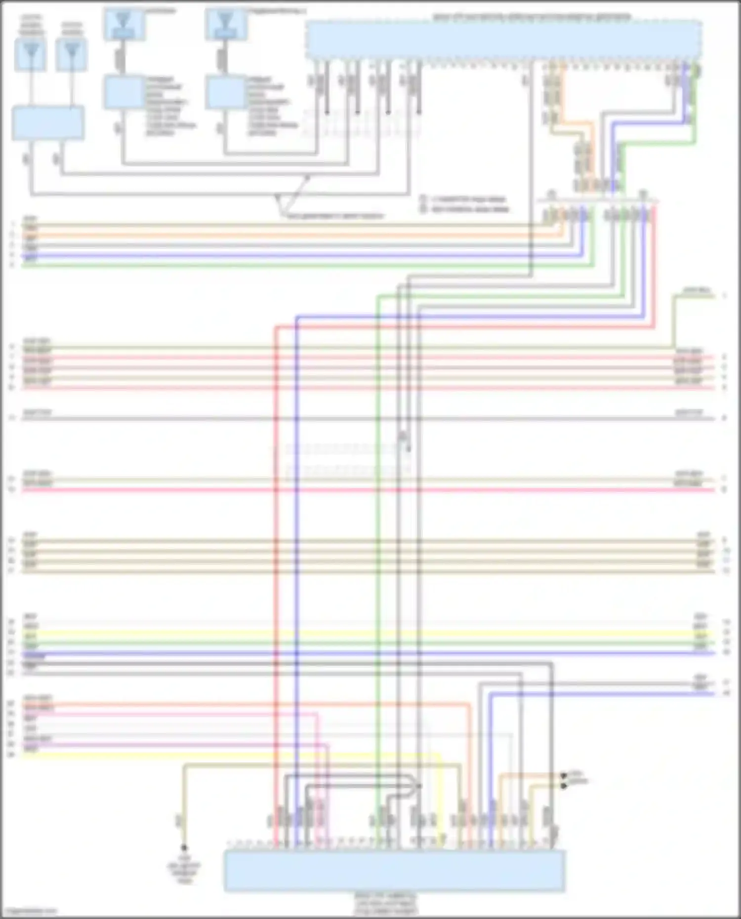 Электросхема подключения синего провода для Volkswagen Beetle A5 (2011-2019)