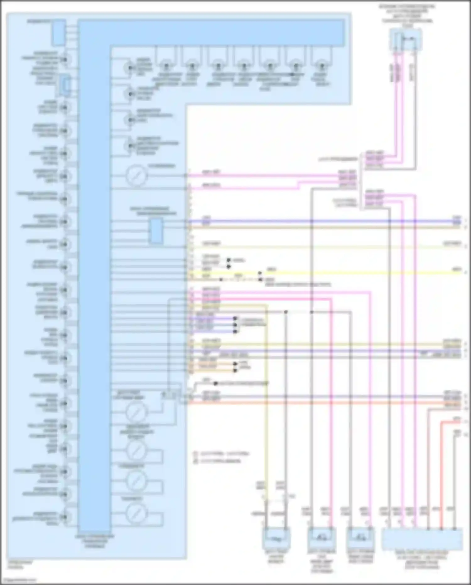 Электросхема подключения синего провода для Volkswagen Beetle A5 (2011-2019)