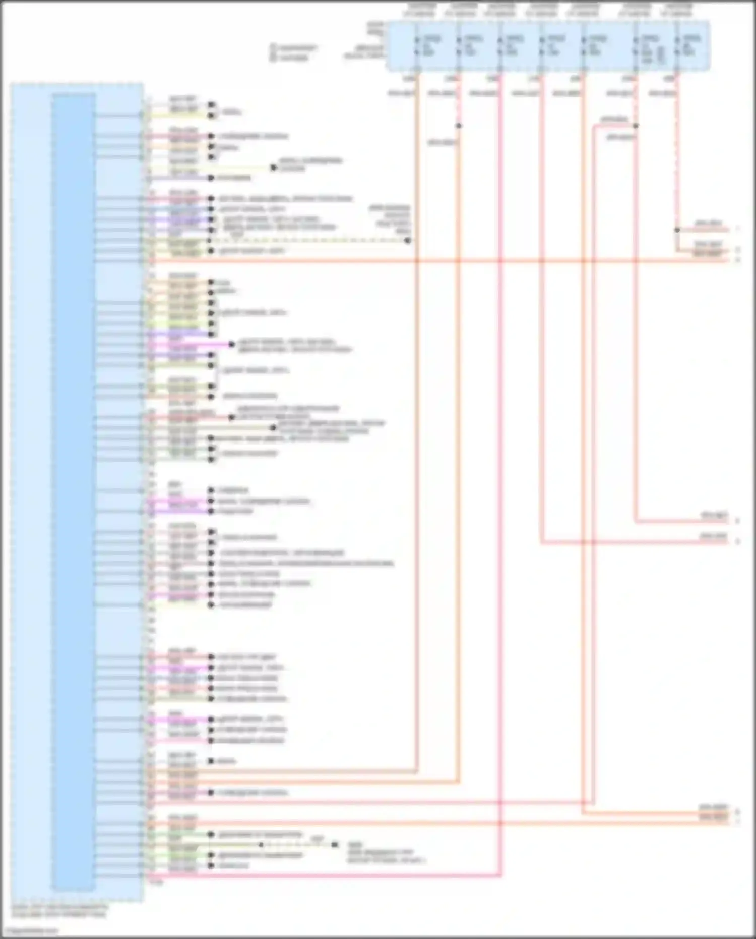 Электросхема подключения внутреннего освещения для Volkswagen Beetle A5 (2011-2019)