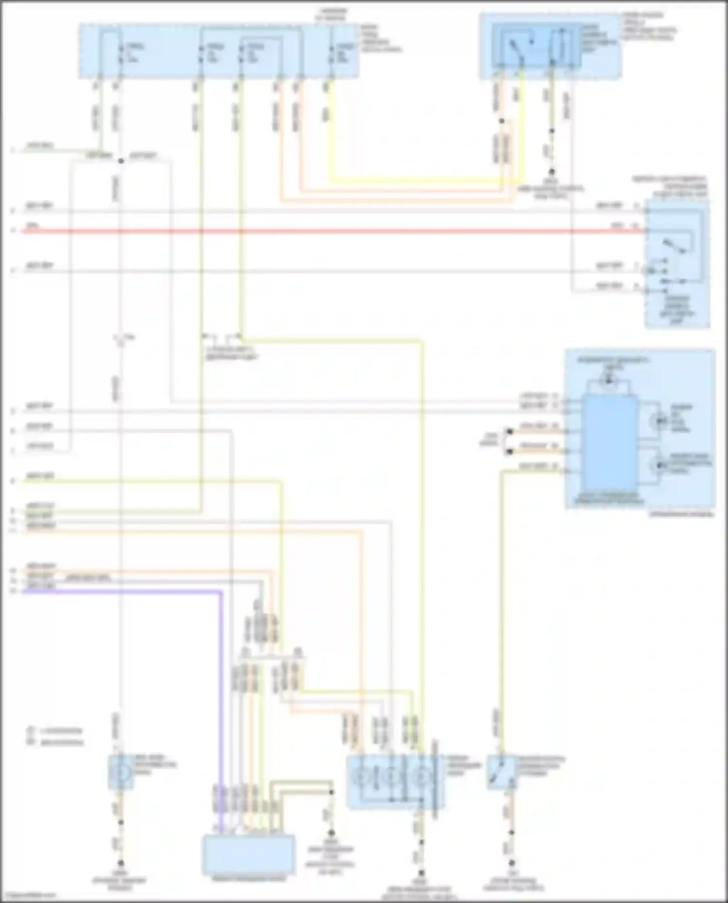 Электросхема подключения выключателя индикатора ручника для Volkswagen Beetle A5 (2011-2019)