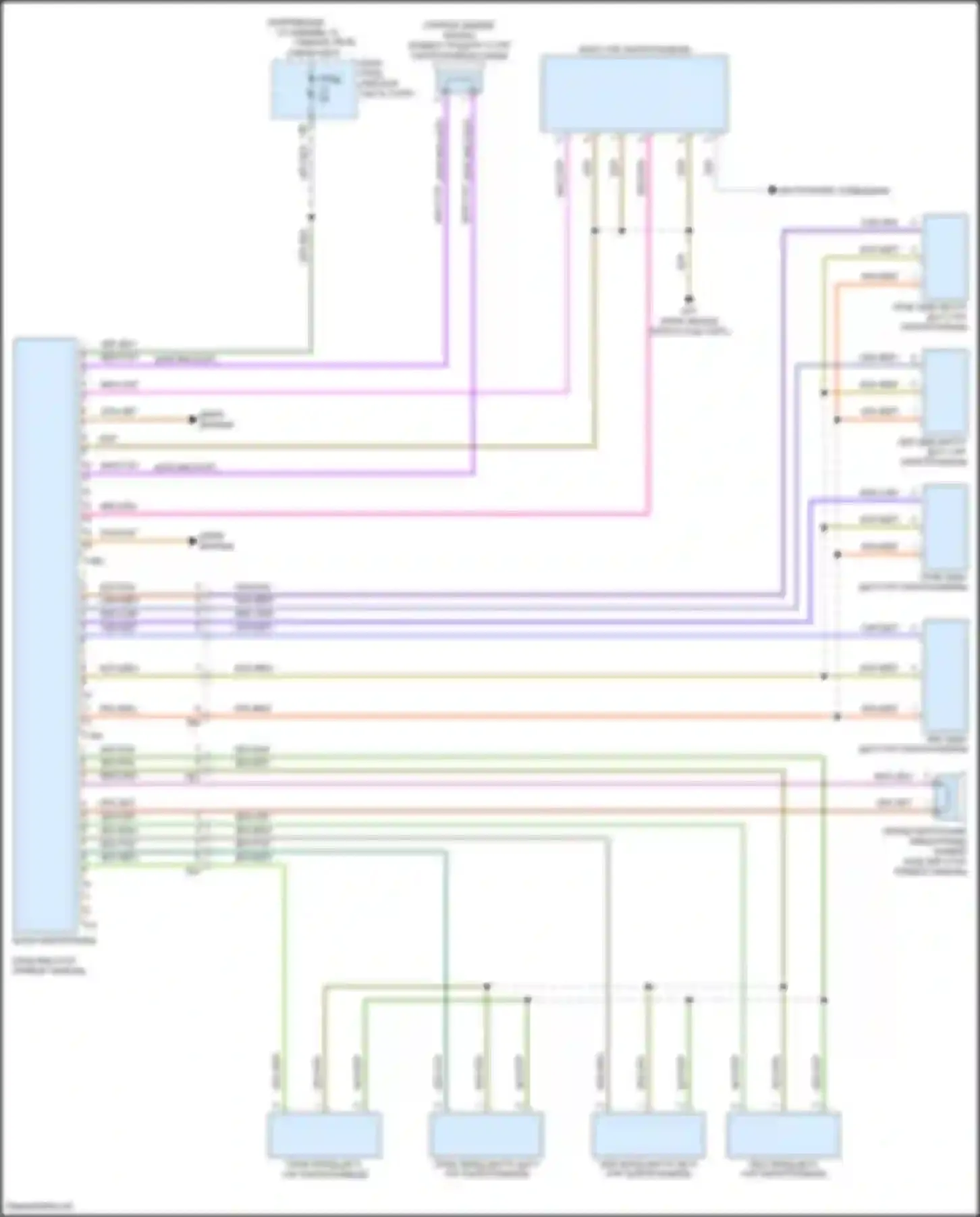 Электросхема подключения зелено-фиолетового провода для Volkswagen Beetle A5 (2011-2019)