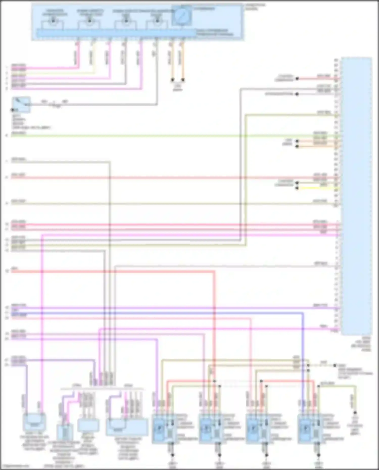 Электросхема подключения зелено-фиолетового провода для Volkswagen Beetle A5 (2011-2019)