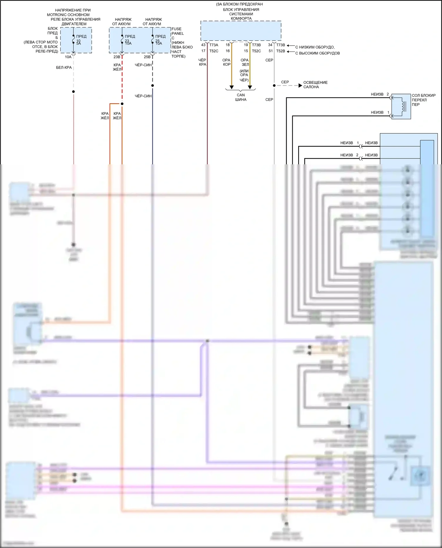 Bora Volkswagen III (2012-2018): 2,0л, электросхема блокировки селектора, без dsg 
