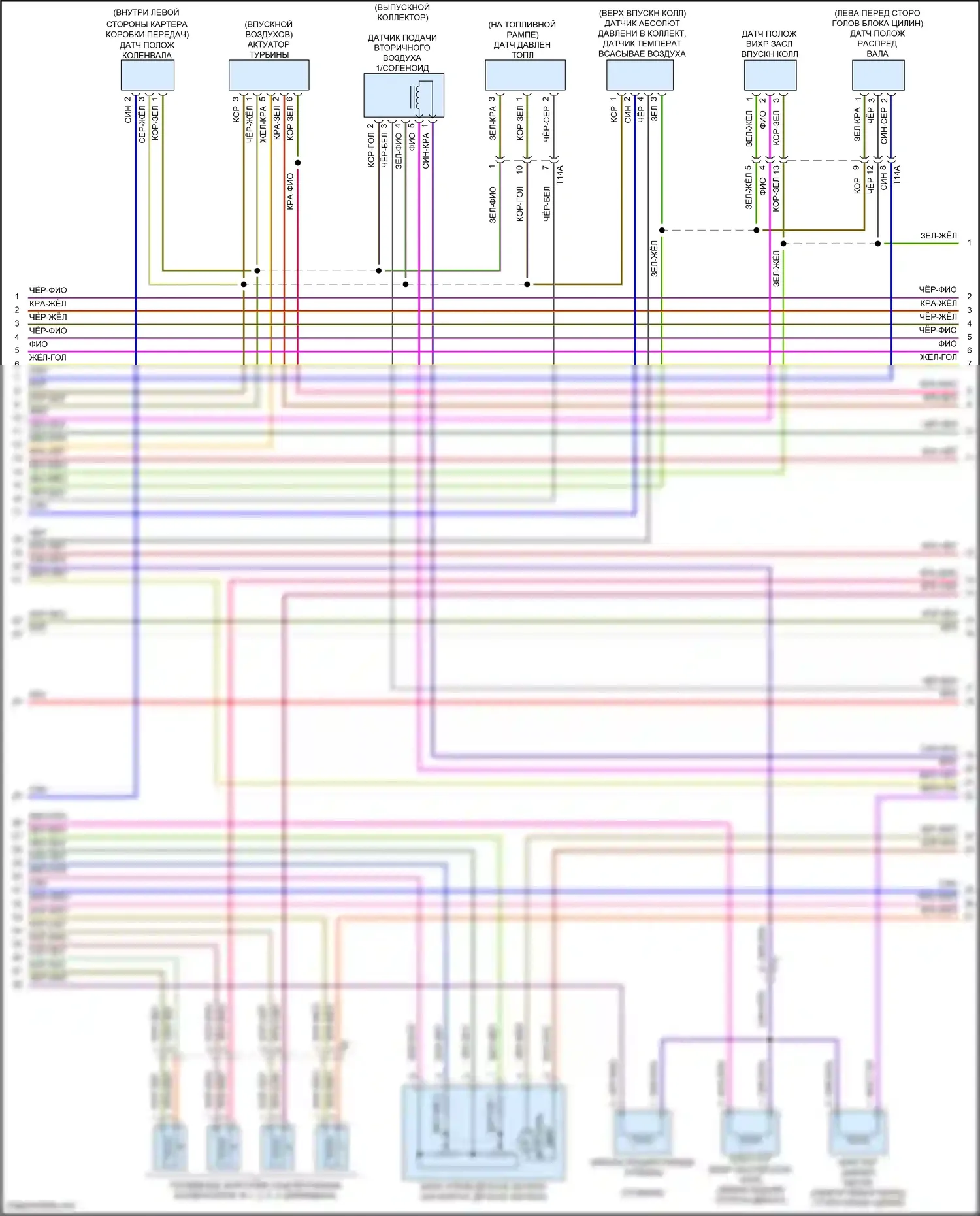 Bora Volkswagen III (2012-2018): Электросхема двигателя 2.0л турбо (4 из 6) 