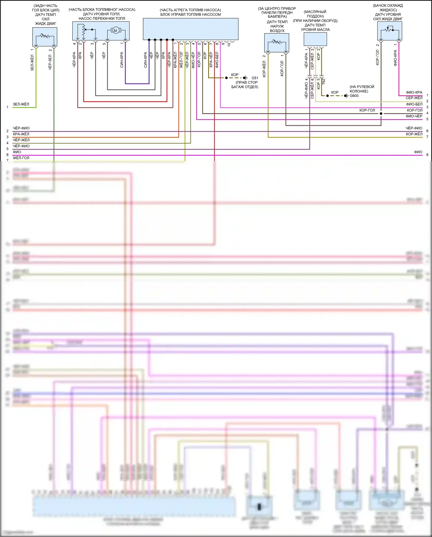 Bora Volkswagen III (2012-2018): Электросхема двигателя 2.0л турбо (5 из 6) 