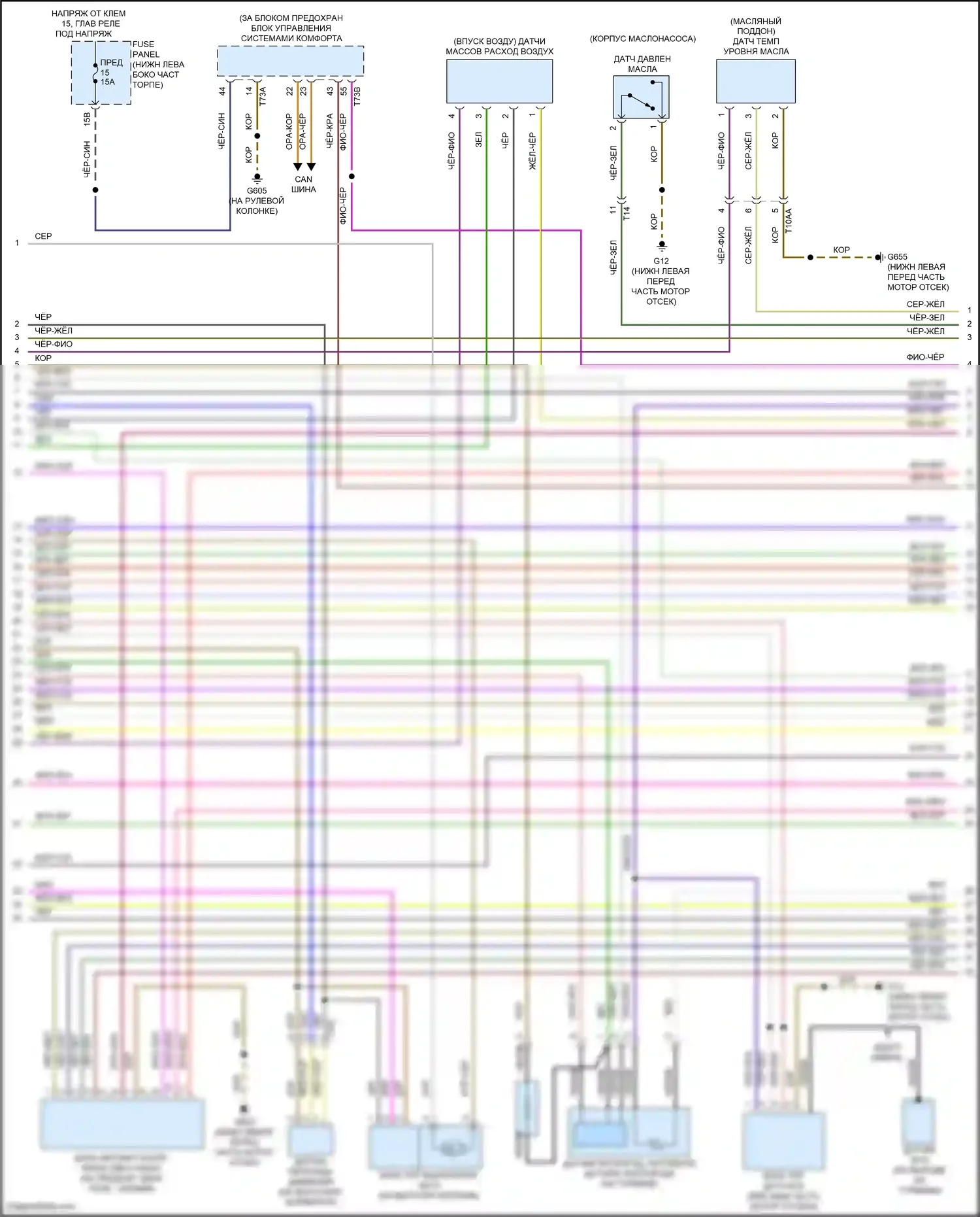 Bora Volkswagen III (2012-2018): Электросхема двигателя 2.0л турбо дизель (2 из 7) 