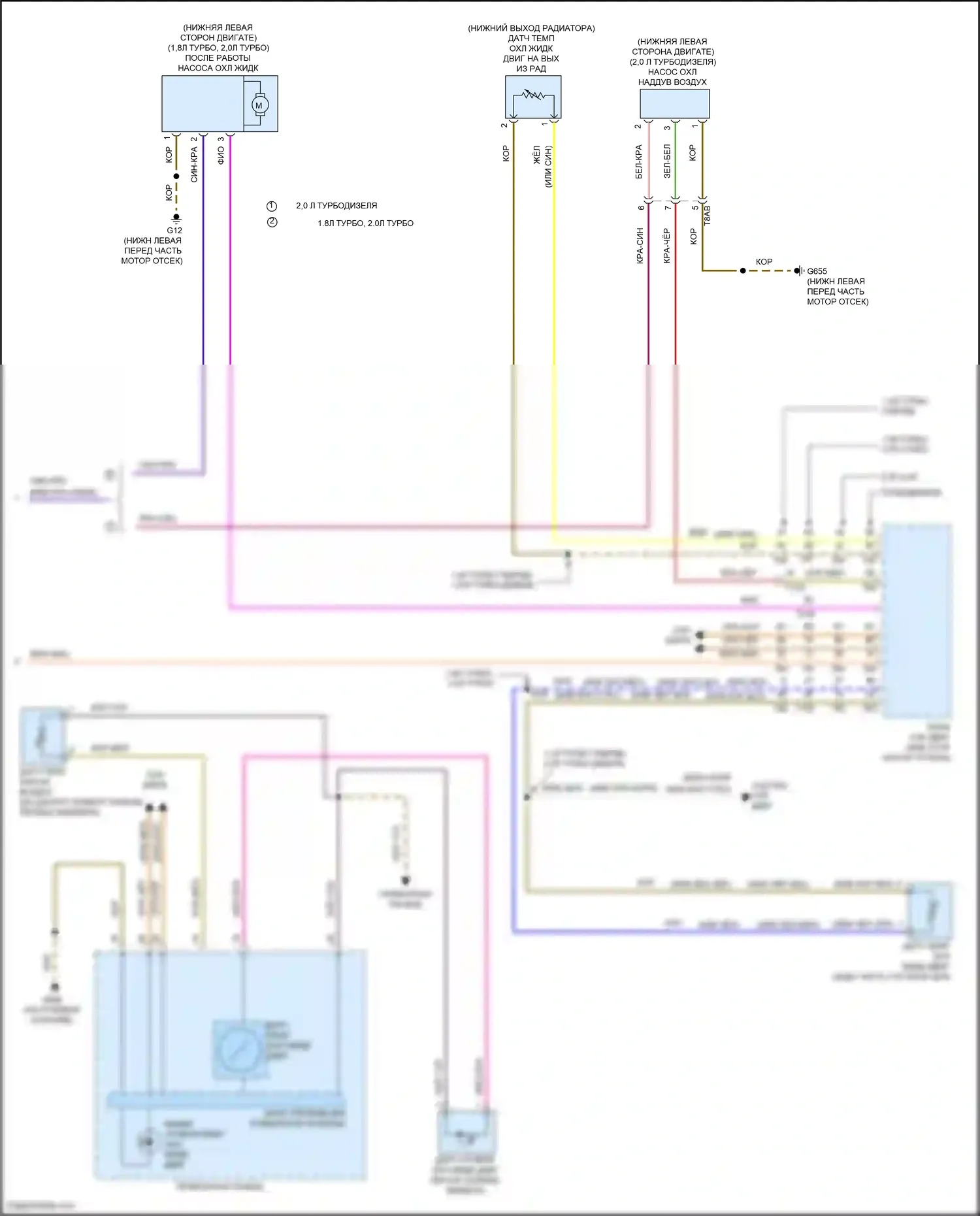 Bora Volkswagen III (2012-2018): Электросхема климат контроля, с климатом (4 из 4) 
