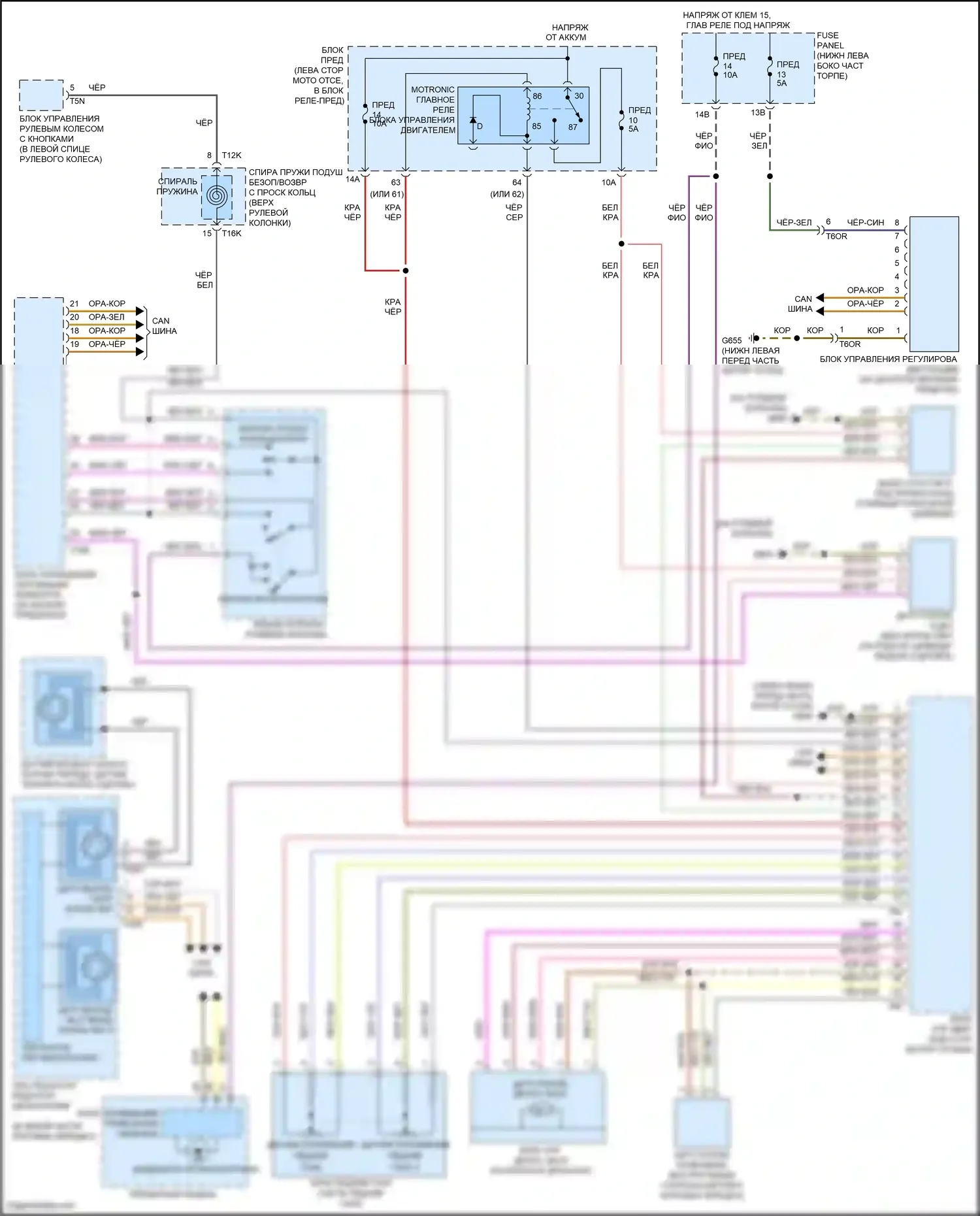 Bora Volkswagen III (2012-2018): 2,0л турбодизеля, электросхема круиз-контроля 