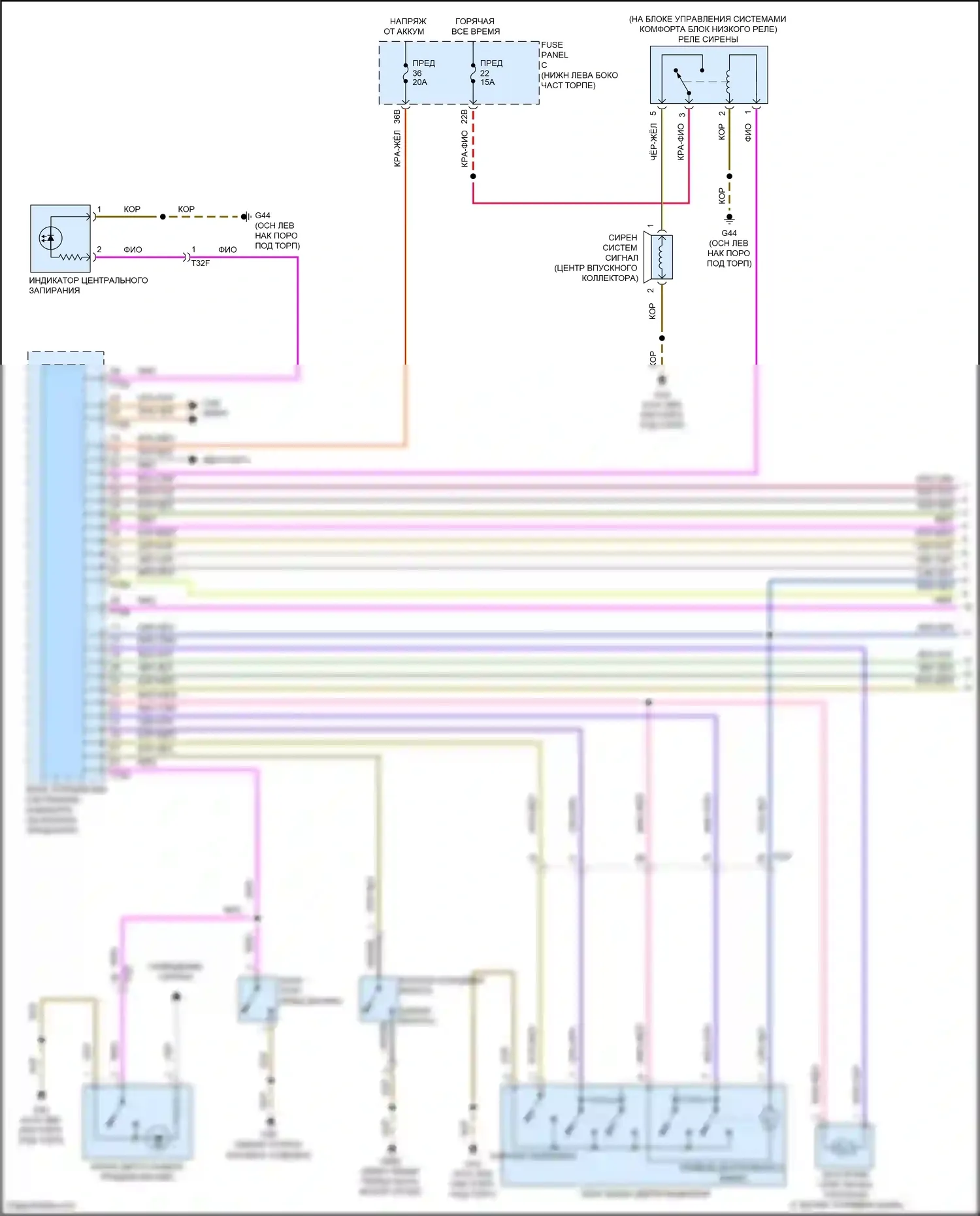 Bora Volkswagen III (2012-2018): Электросхема принудительного ввода, с низким уровнем оборудования (1 из 3) 