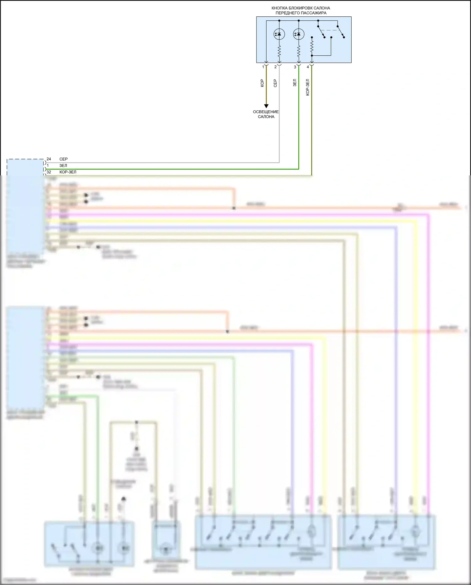 Bora Volkswagen III (2012-2018): Электросхема с принудительным вводом, с высоким уровнем оснащения (1 из 2) 