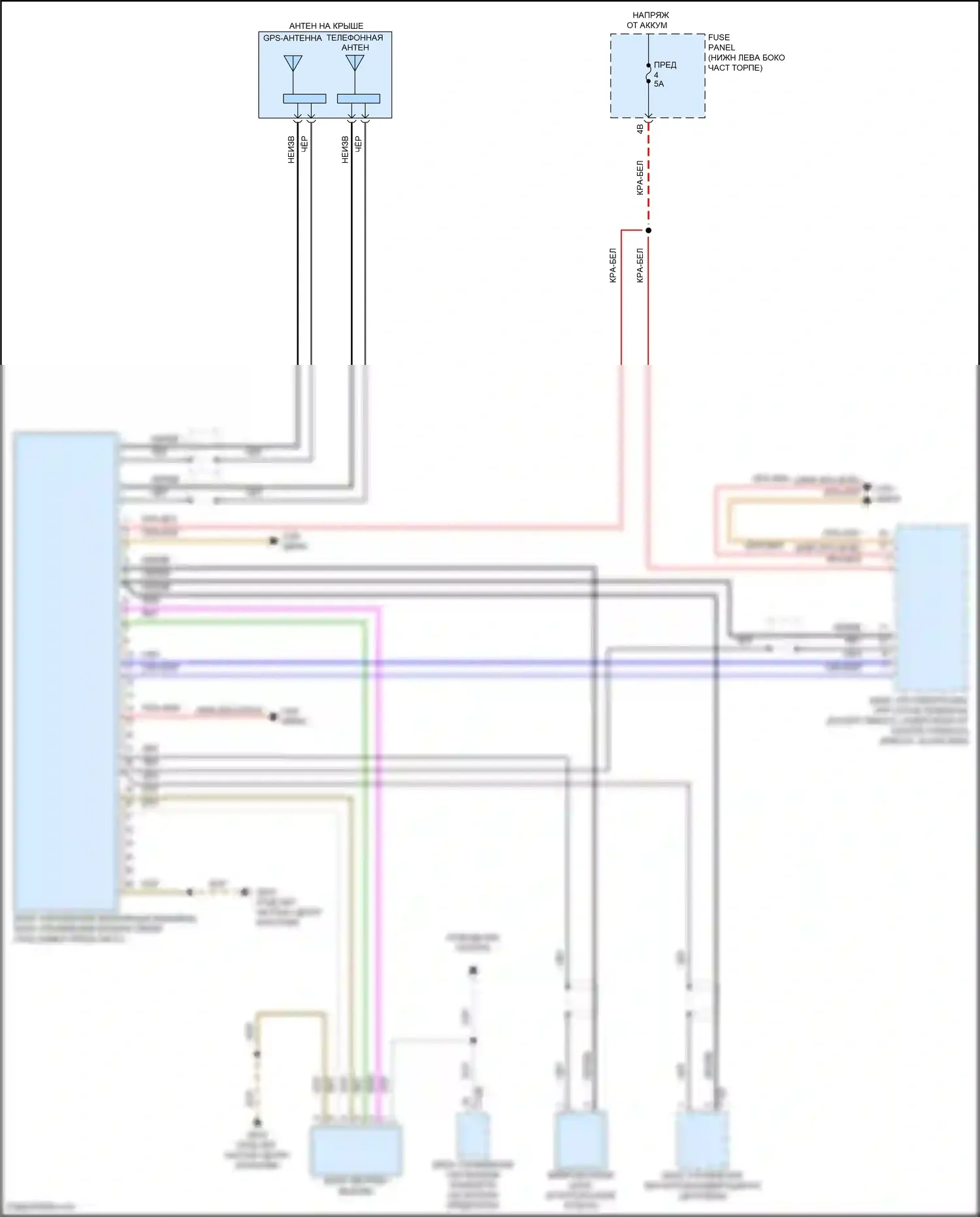Bora Volkswagen III (2012-2018): Электросхема экстренного вызова 