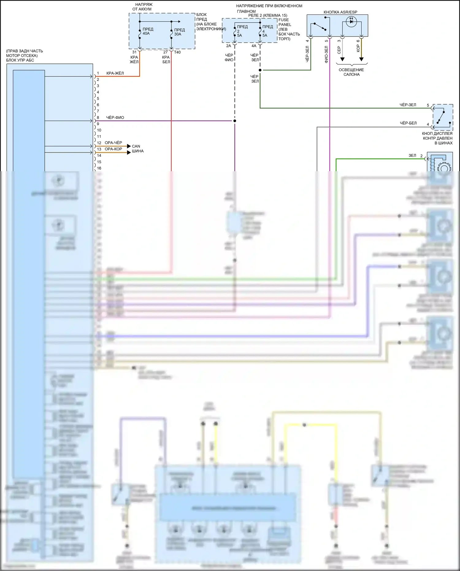 Eos Volkswagen I рестайлинг (2010-2015): Антиблокировочная система abs электросхема 