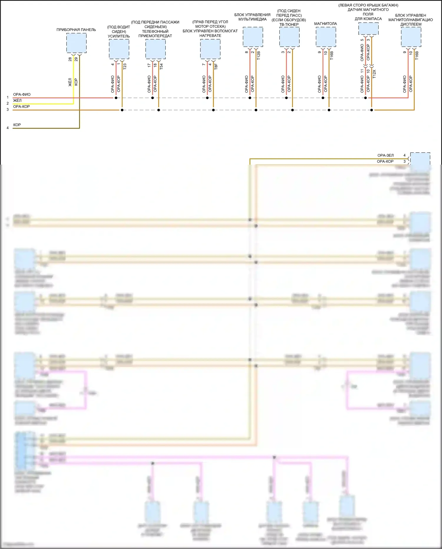 Eos Volkswagen I рестайлинг (2010-2015): Can шина электросхема (2 из 2) 