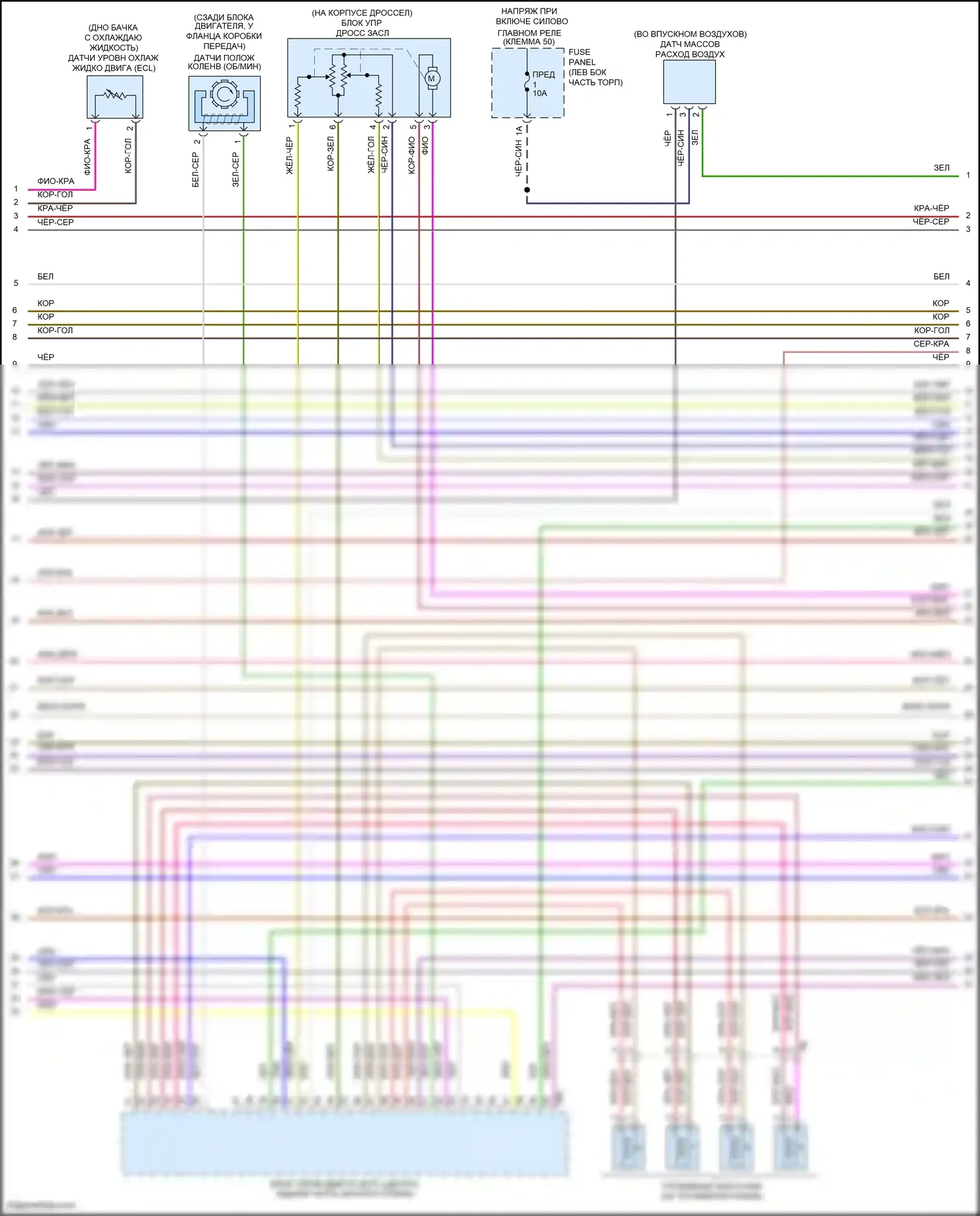 Eos Volkswagen I рестайлинг (2010-2015): Электросхема двигателя 2.0л турбо, cbfa (5 из 6) 