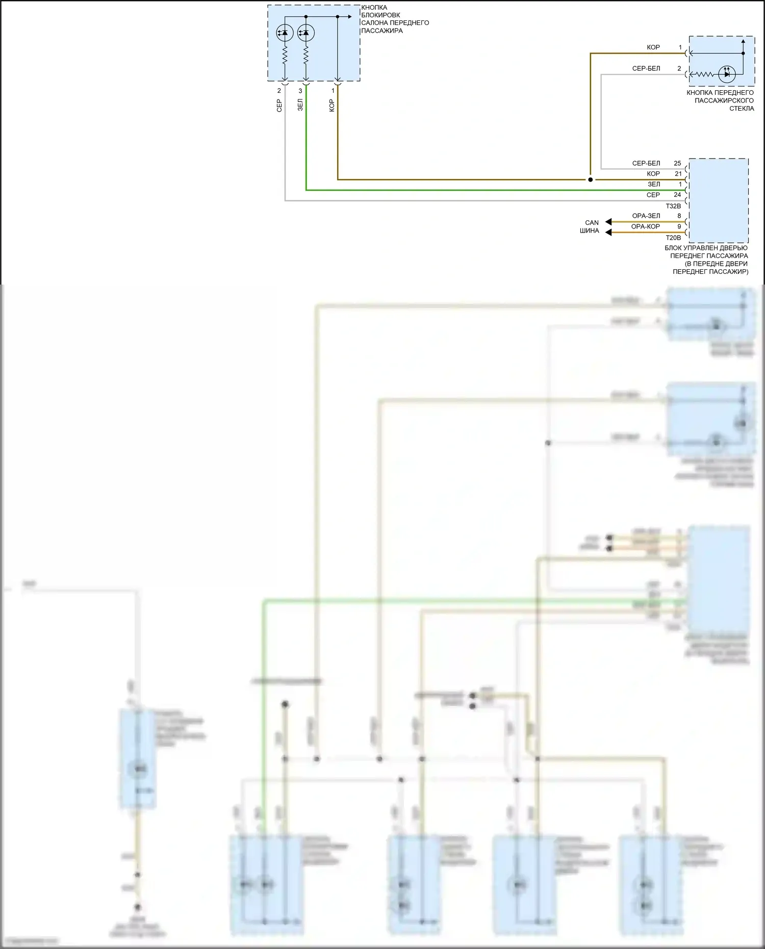 Eos Volkswagen I рестайлинг (2010-2015): Электросхема подсветки приборной панели (2 из 2) 