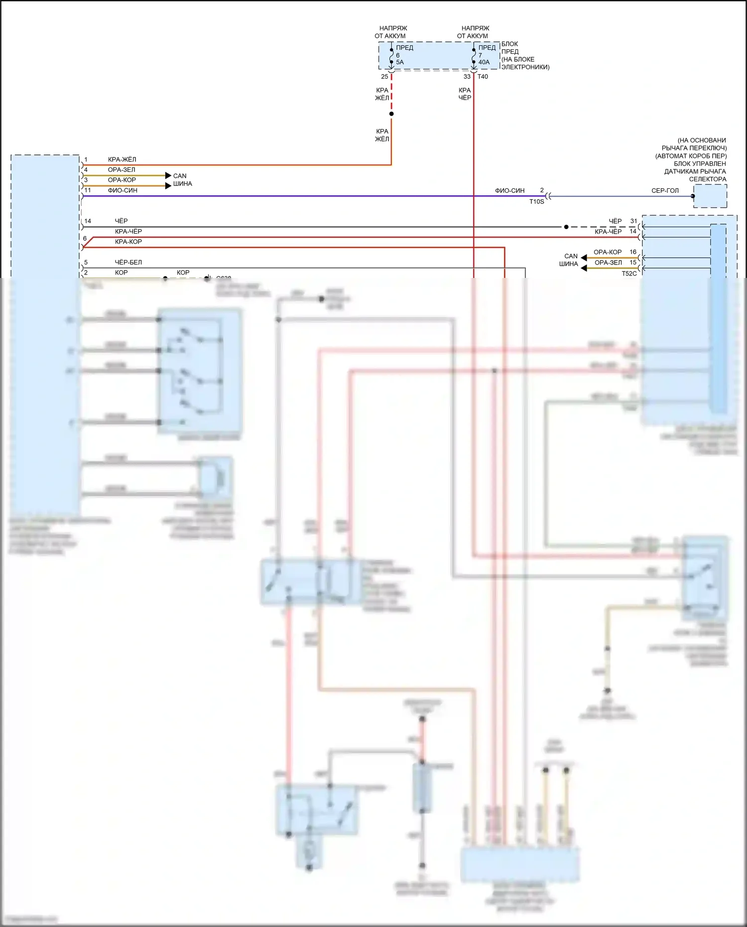 Eos Volkswagen I рестайлинг (2010-2015): Электросхема стартера, cbfa 