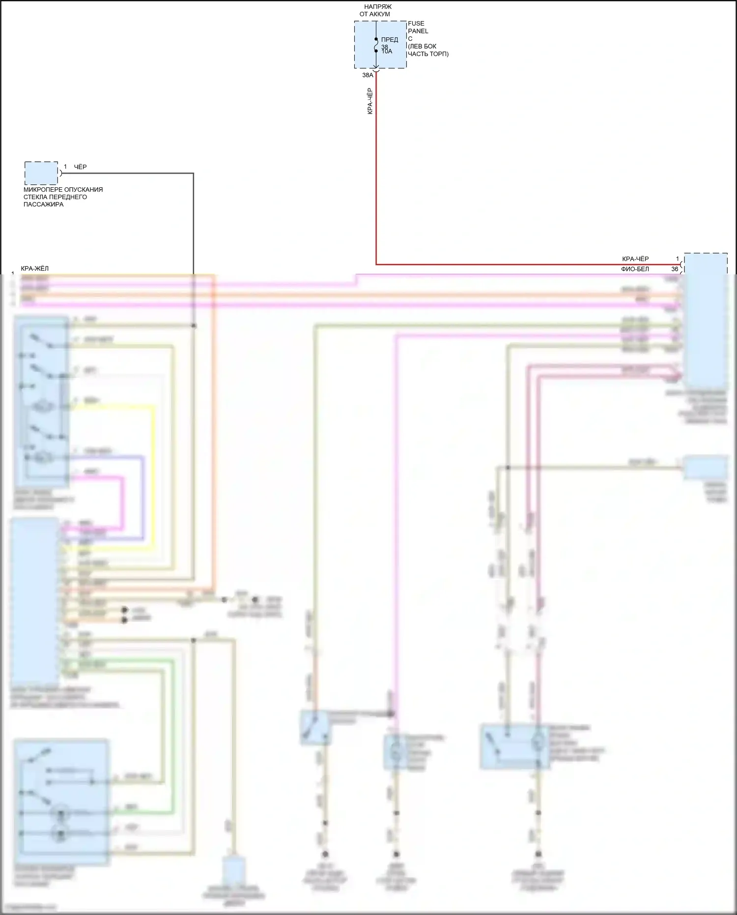 Eos Volkswagen I рестайлинг (2010-2015): Электросхема центрального замка (2 из 2) 