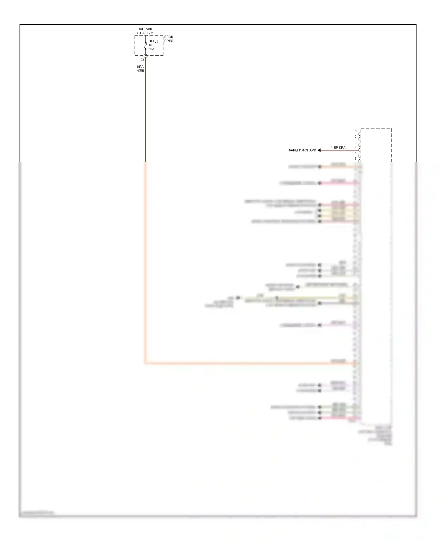 Eos Volkswagen I (2006-2011): Электросхема блока управления системами комфорта, позднего выпуска (2 из 2) 