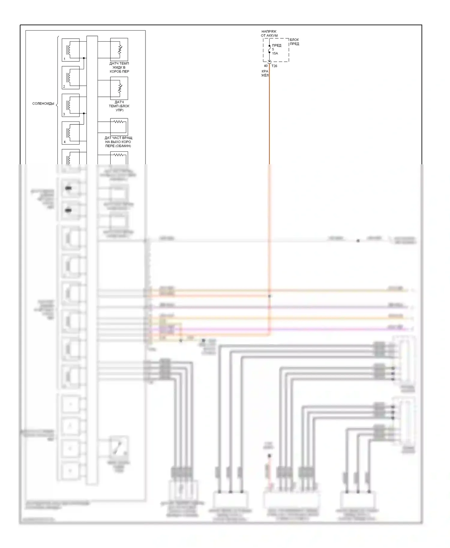 Eos Volkswagen I (2006-2011): Электросхема коробки передач (1 из 2) 